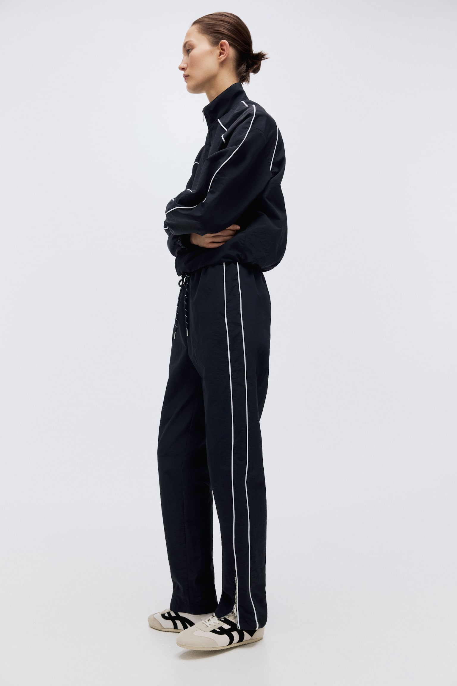 Tapered track pants - Bleu marine - 3