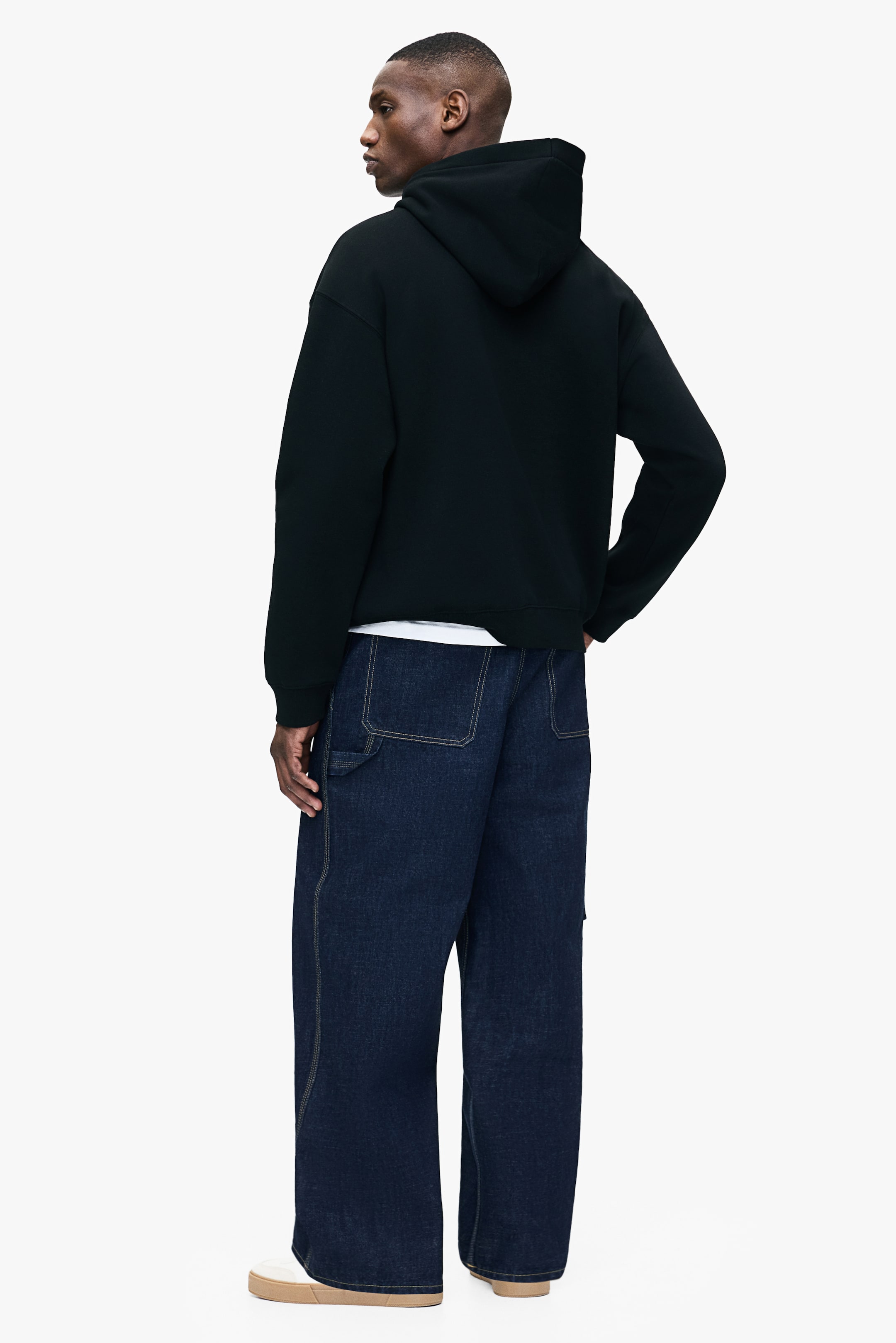 View larger image: Loose-Fit Printed Hoodie - Black/Alien - Men | H&M US 4