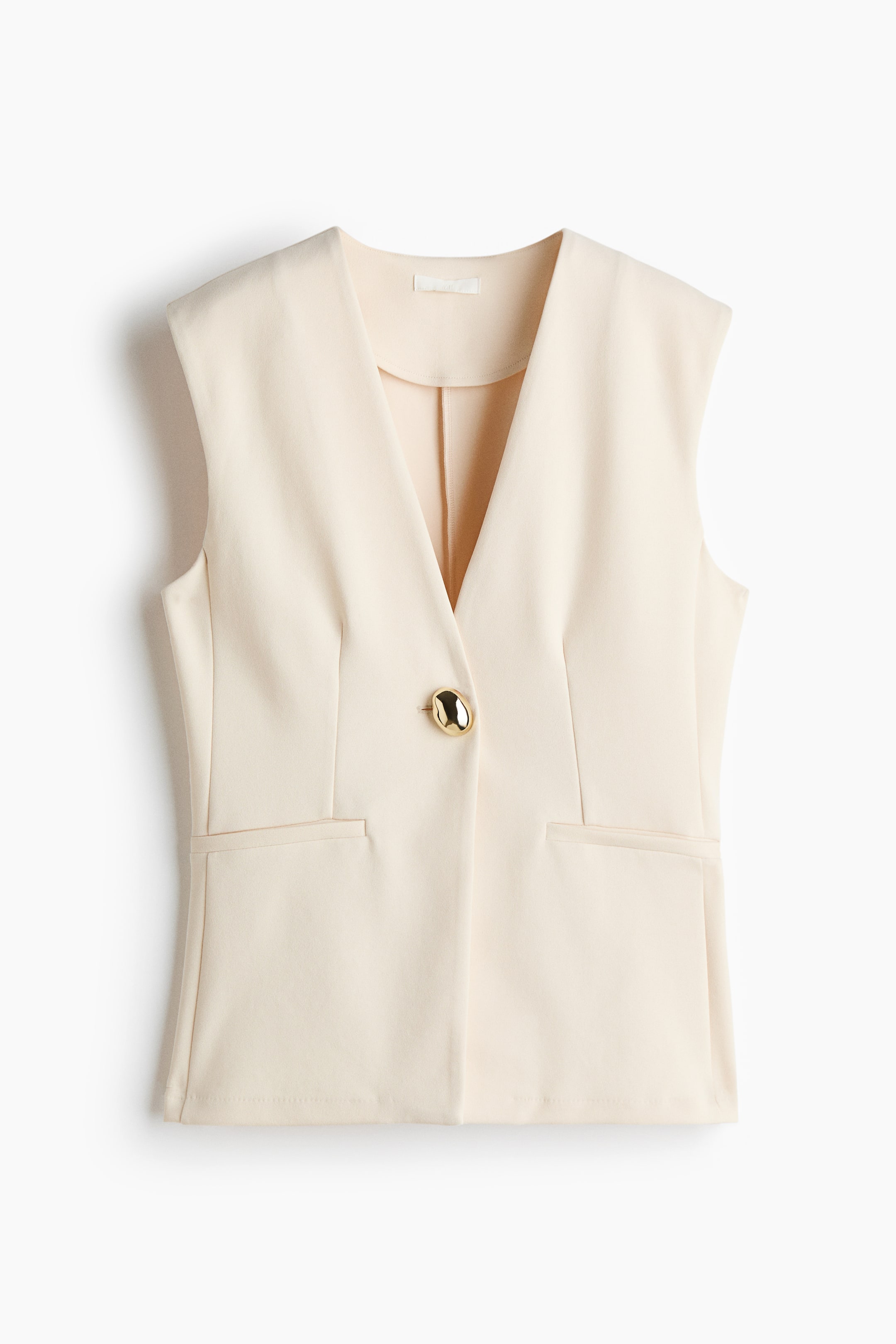 Agrandir l'image: Gilet sans manches en jersey romanite - Crème - FEMME | H&M FR 1
