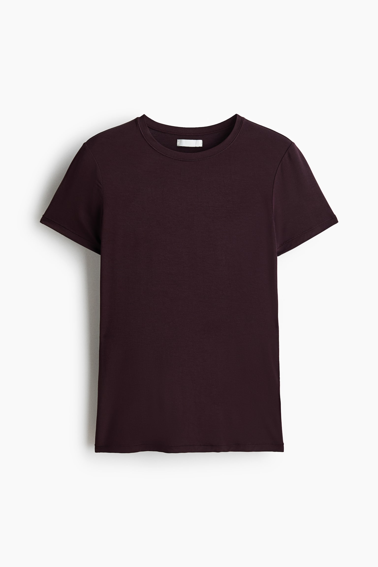 T-shirt ajusté en modal - Bourgogne/Noir/Crème/Violet ancien foncé/Rose ancien/Brun - 1