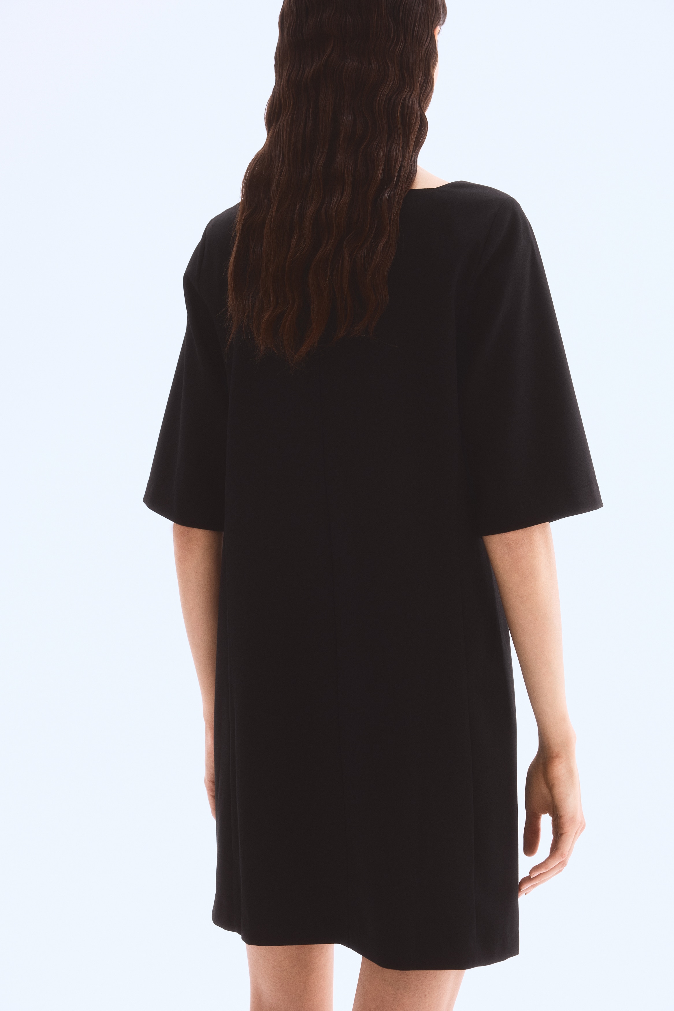 Ladies - Black Twill Shift Dress - Size: S - H&M Ladies - Black Twill Shift Dress - Size: S - H&M
