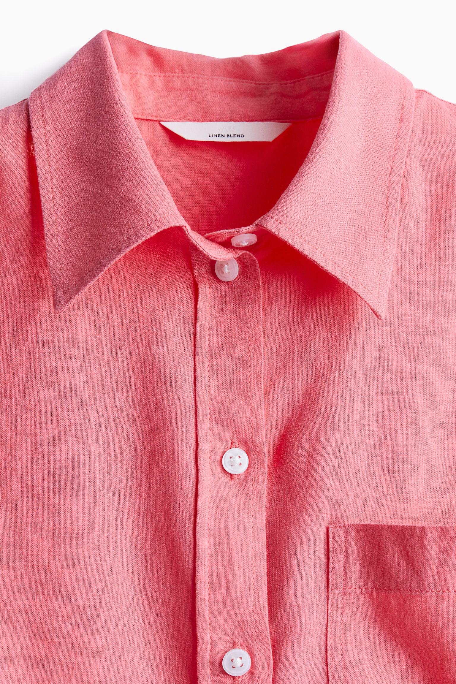 Linen Blend Shirt - Pink/White/Blue stripe/Blue/Light beige/White - 3