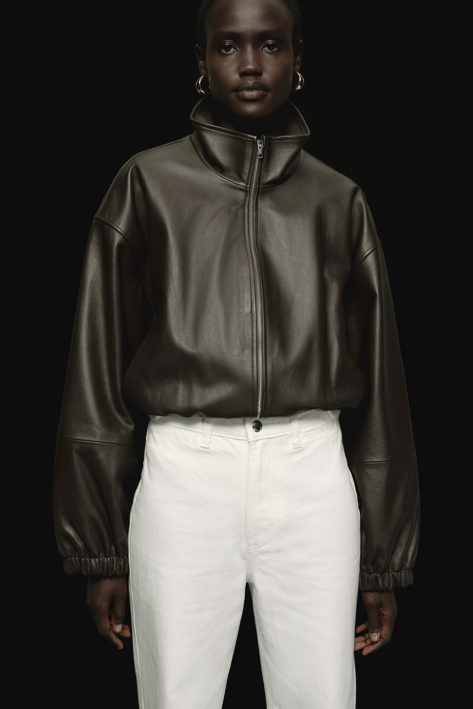 Straight High Jeans - Biały - 5