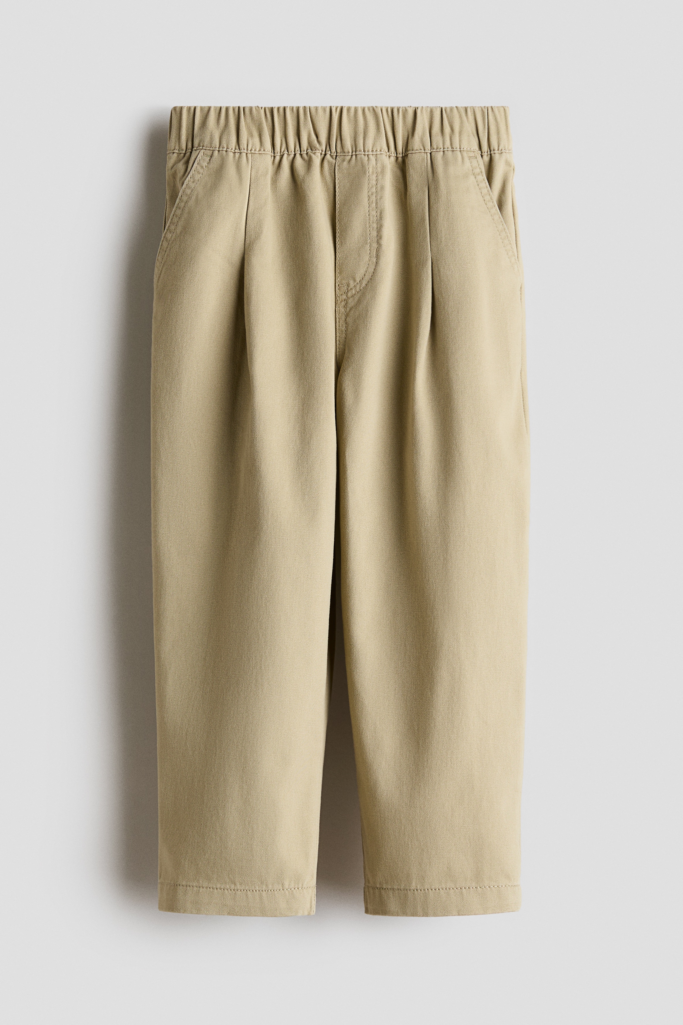 Cotton twill joggers - Beige/Black/Dark grey