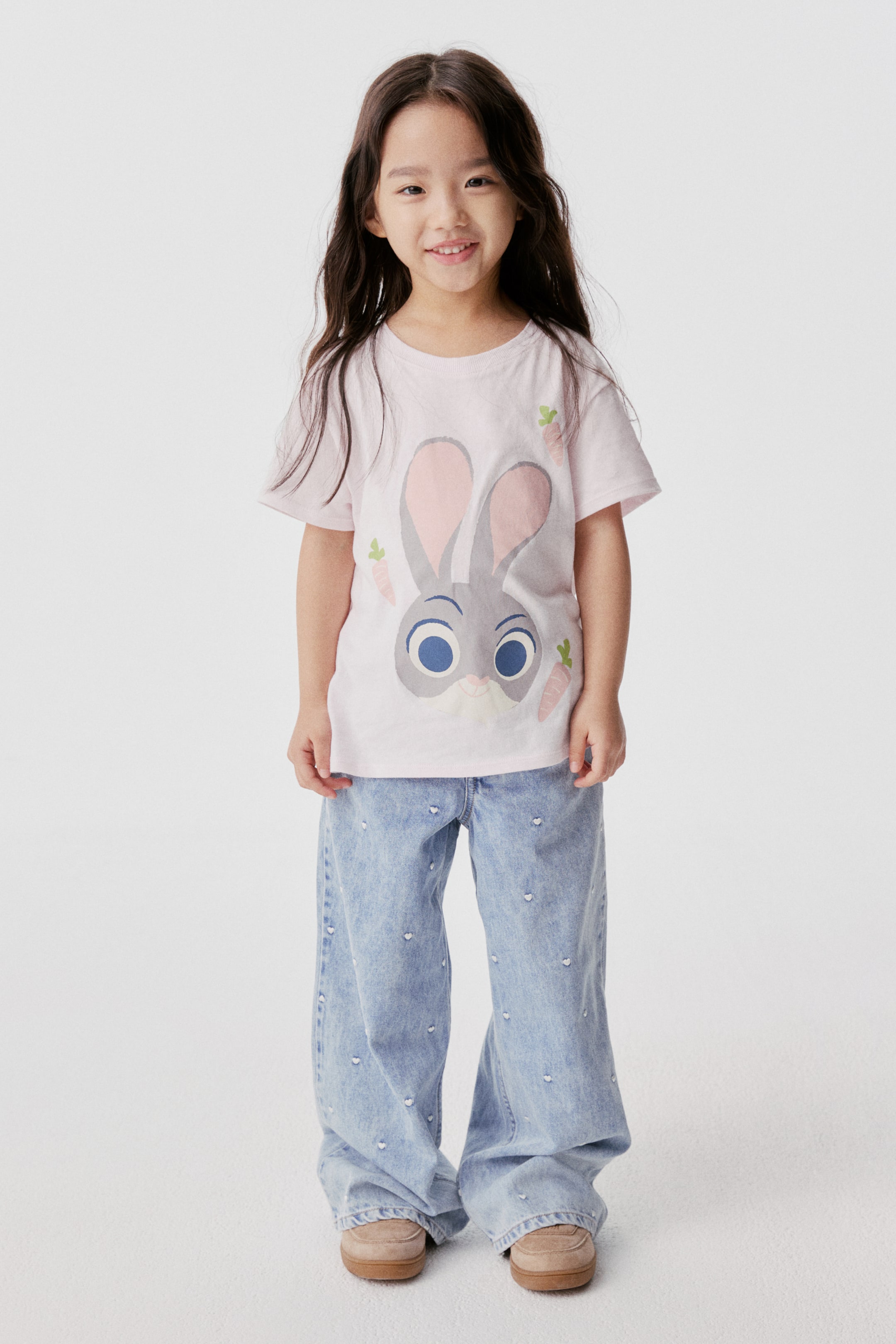 View larger image: Print-motif cotton T-shirt - Light pink/Zootopia - Kids | H&M SG 2