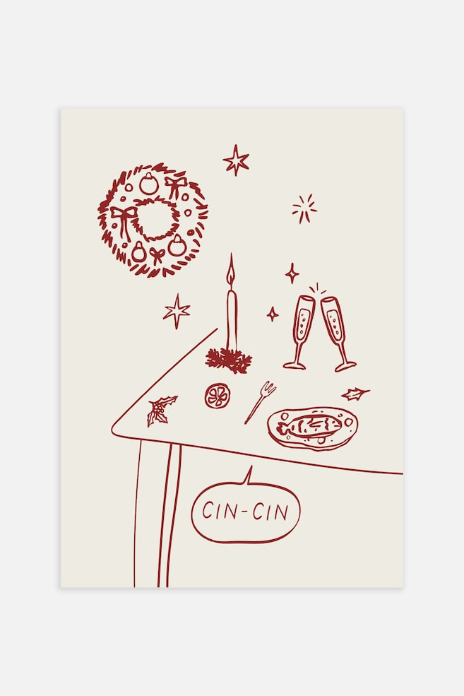 Affiche De Noël - Christmas Celebration/Merry Kissmas/Eat Drink Sleep Repeat - 1