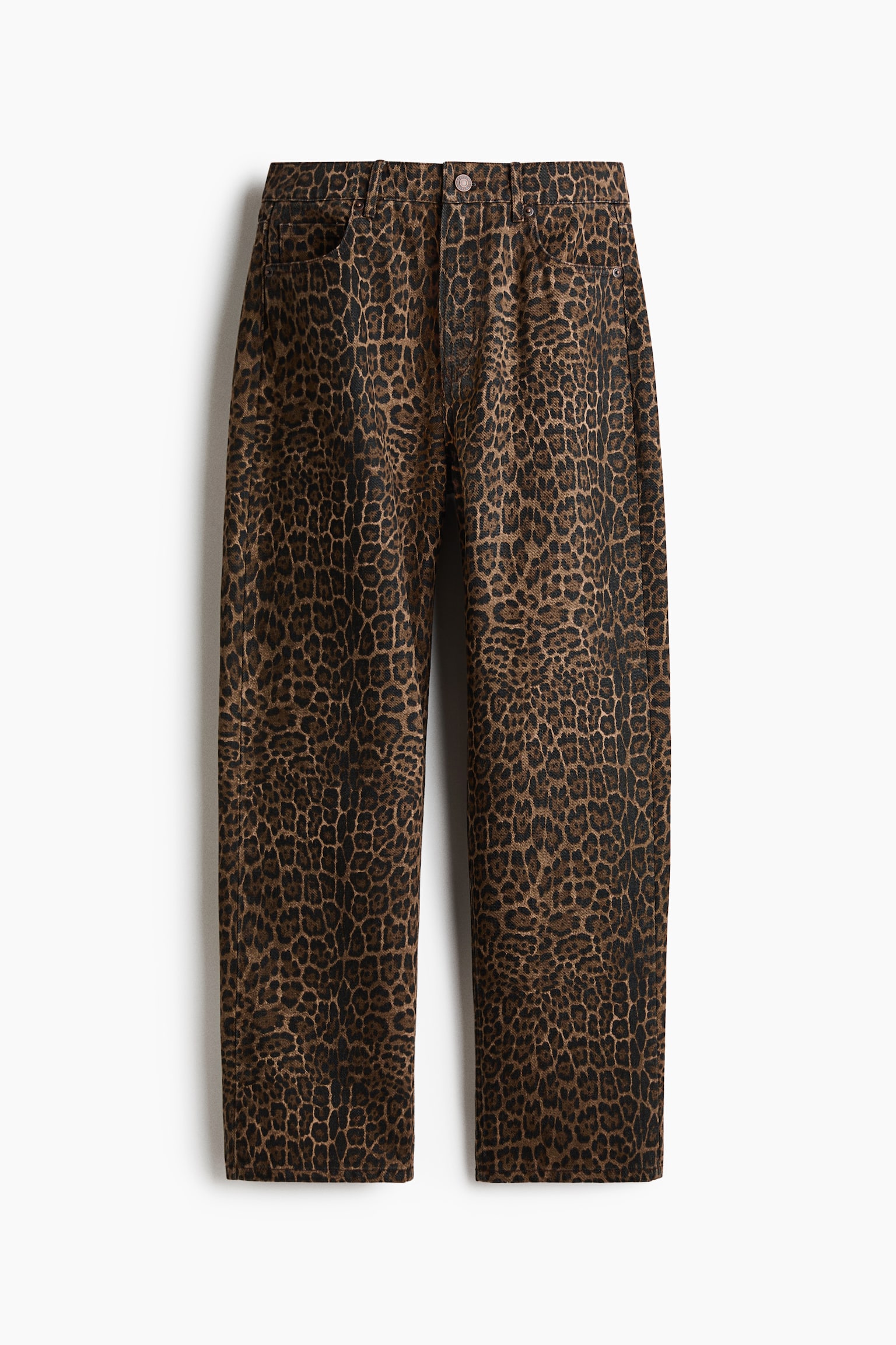 Mom Regular-Waist Ankle Jeans - Dark brown/leopard print/Dark denim blue/Light taupe/Denim blue