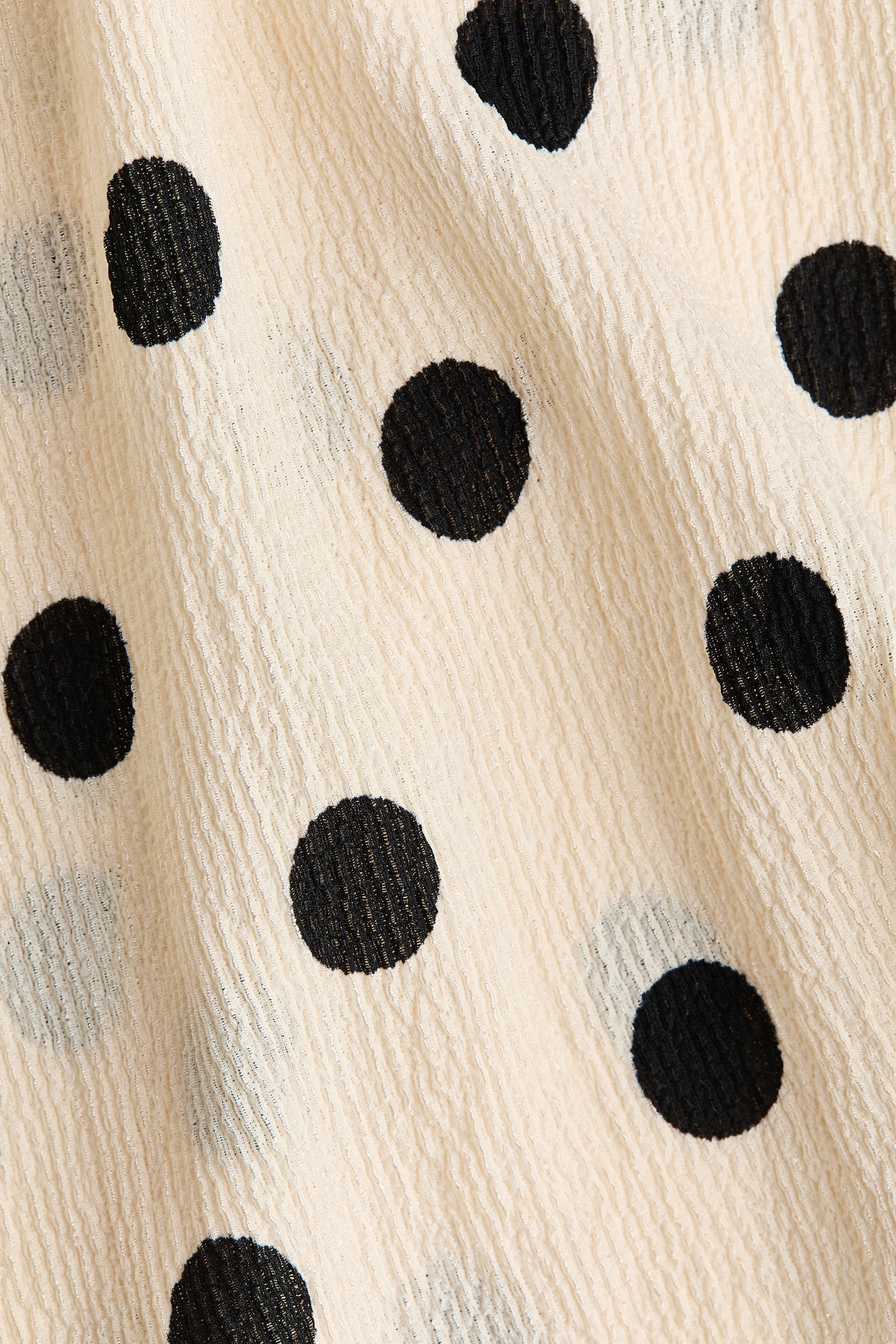Robe en jersey à effet drapé - Crème/pois/Violet ancien clair/Vert - 5