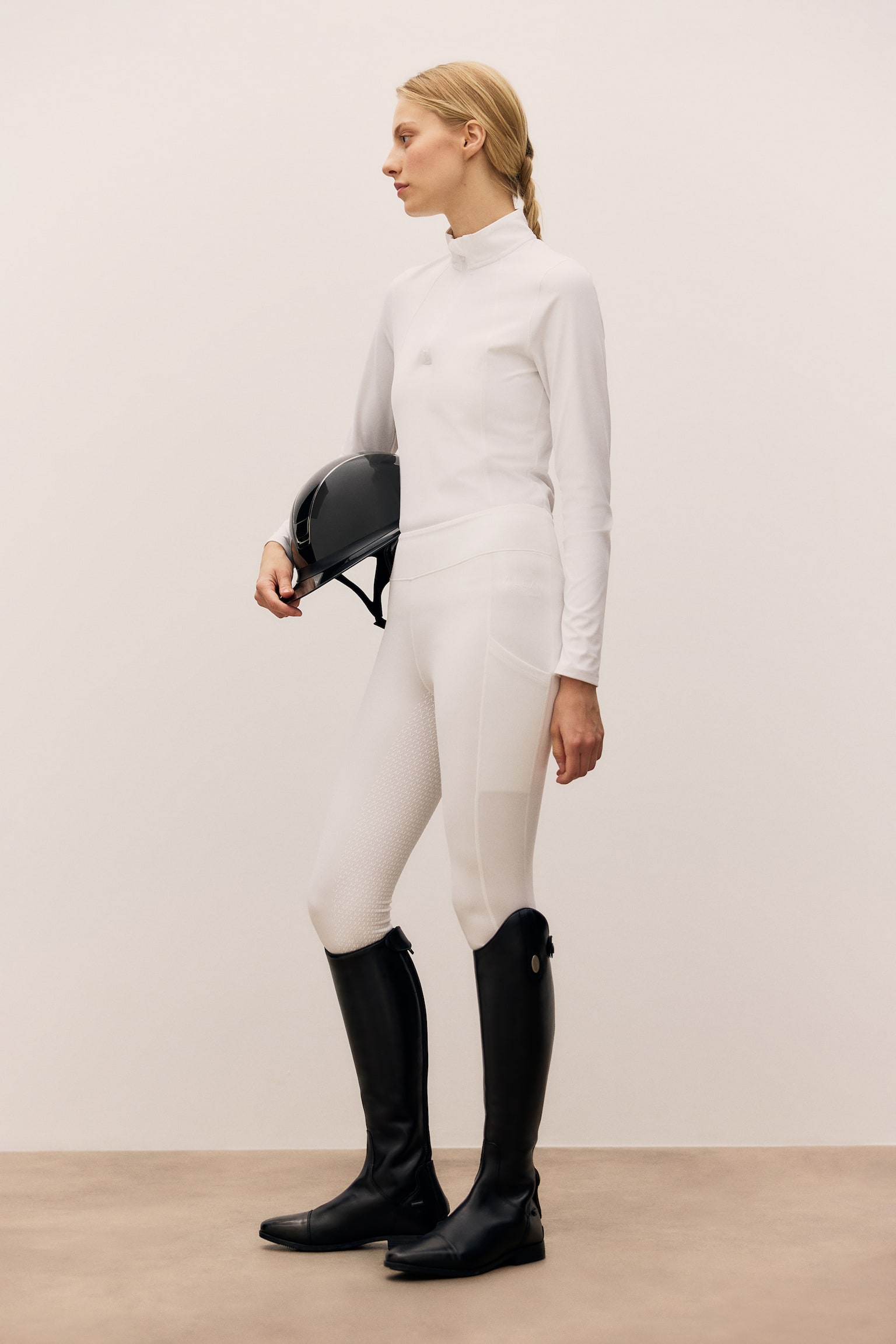 Full-grip riding leggings - White/Navy blue/Coffee bean brown/Warm grey/Black - 4