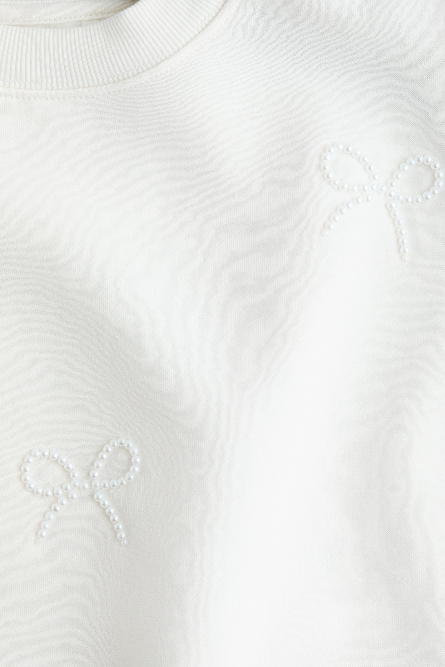 Motif-detail sweatshirt - White/Bows/Washed black/Star - 2