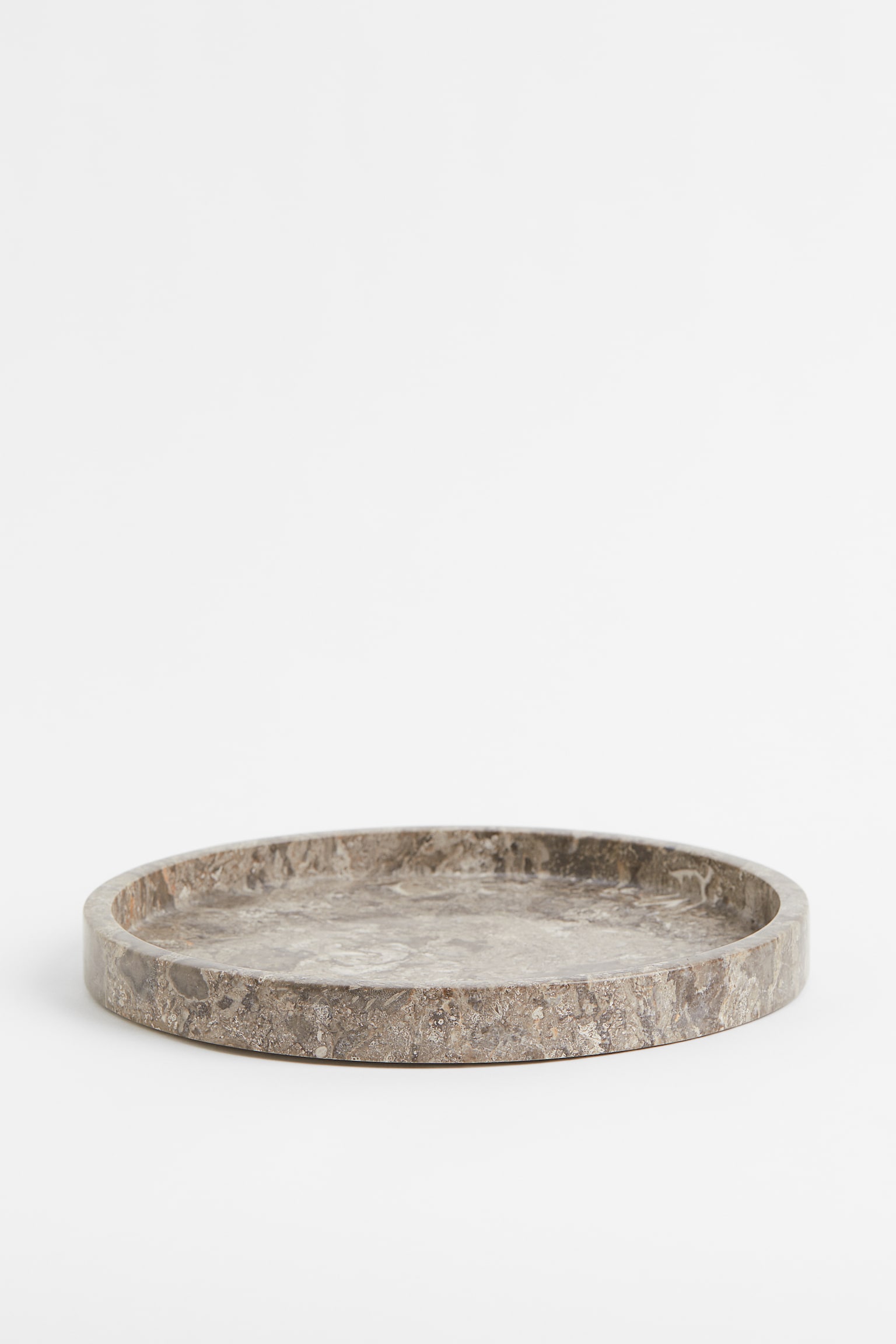 Round marble tray - Grey/Marble-patterned - 1