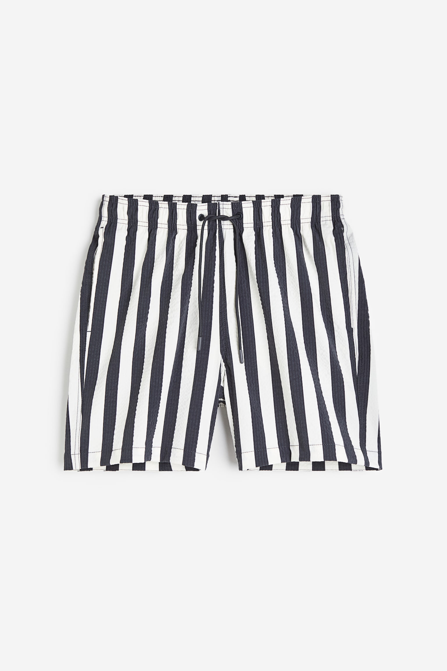 Seersucker swim shorts - Black/White striped/Red/Striped/Grey/Striped/Blue/Striped - 1