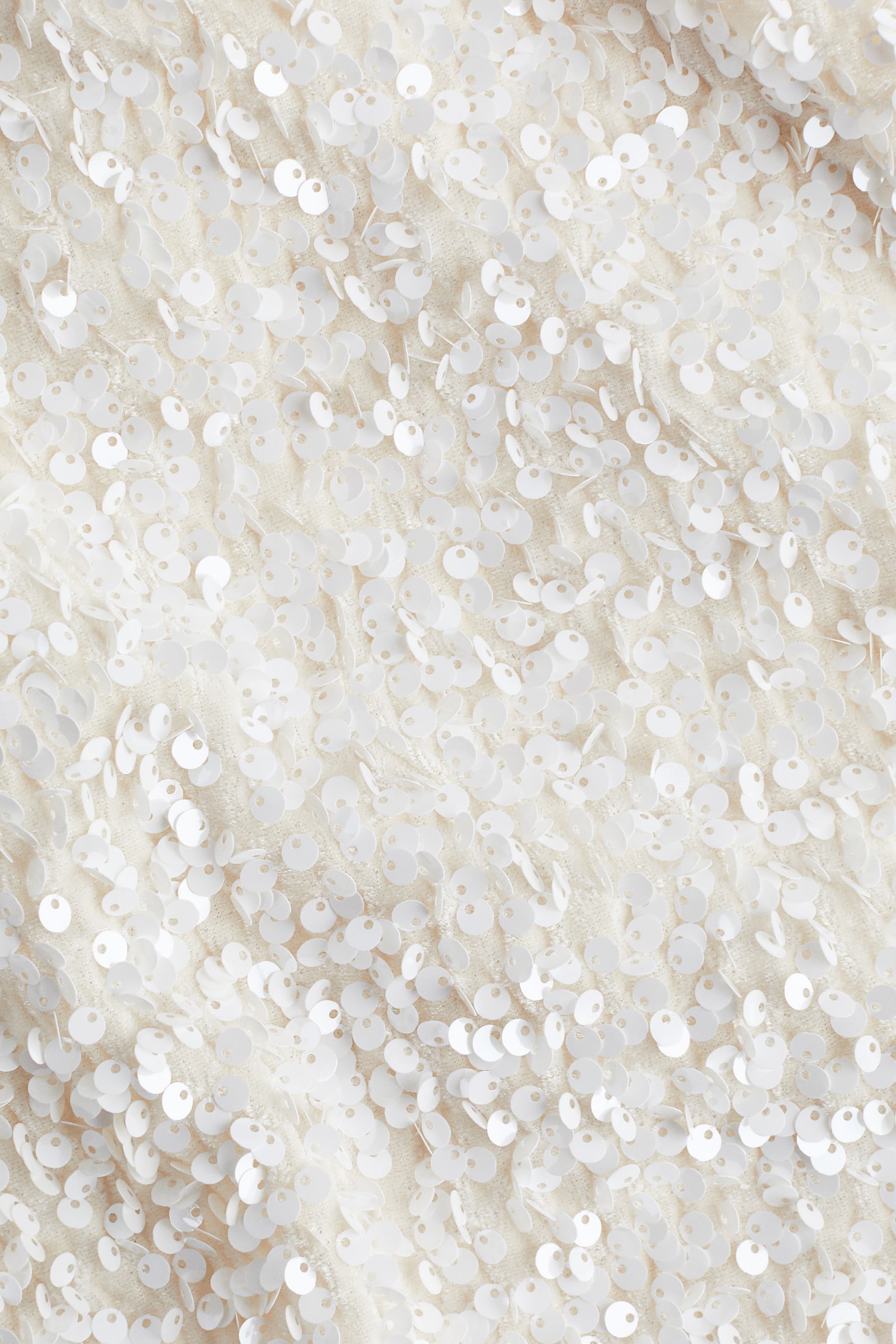 Bow-detail sequined dress - Hvit/Mørk brun