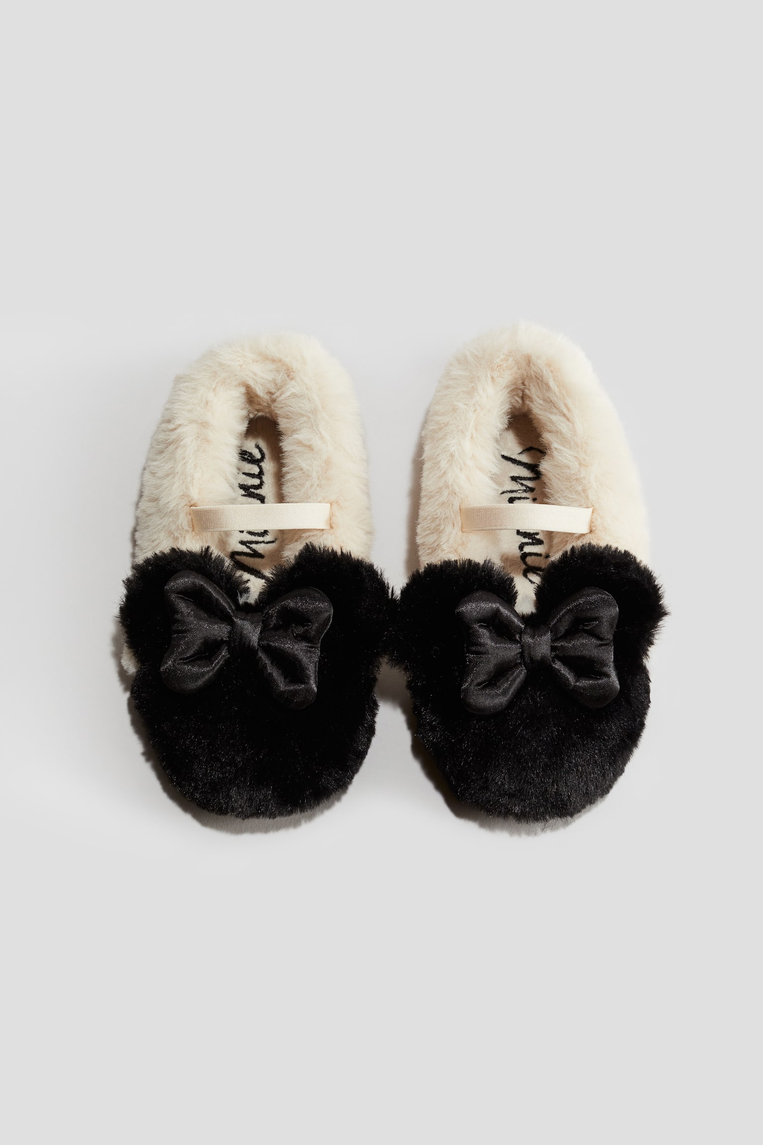 Fluffy slippers - Cream/Minnie Mouse - 1