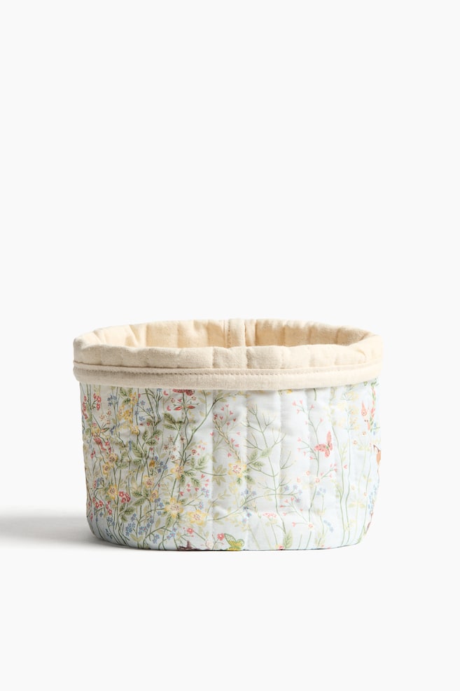 Petit panier de rangement matelassé - Bleu clair/Bambi/Blanc/Bambi - 1