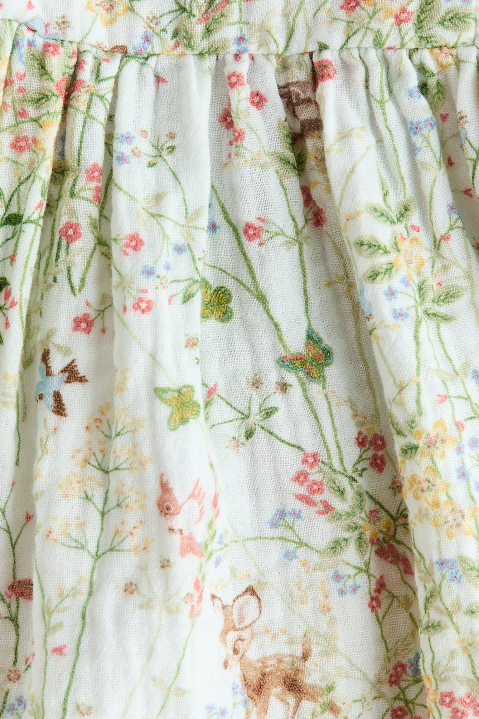 Cotton muslin dress - Light turquoise/Bambi - 3