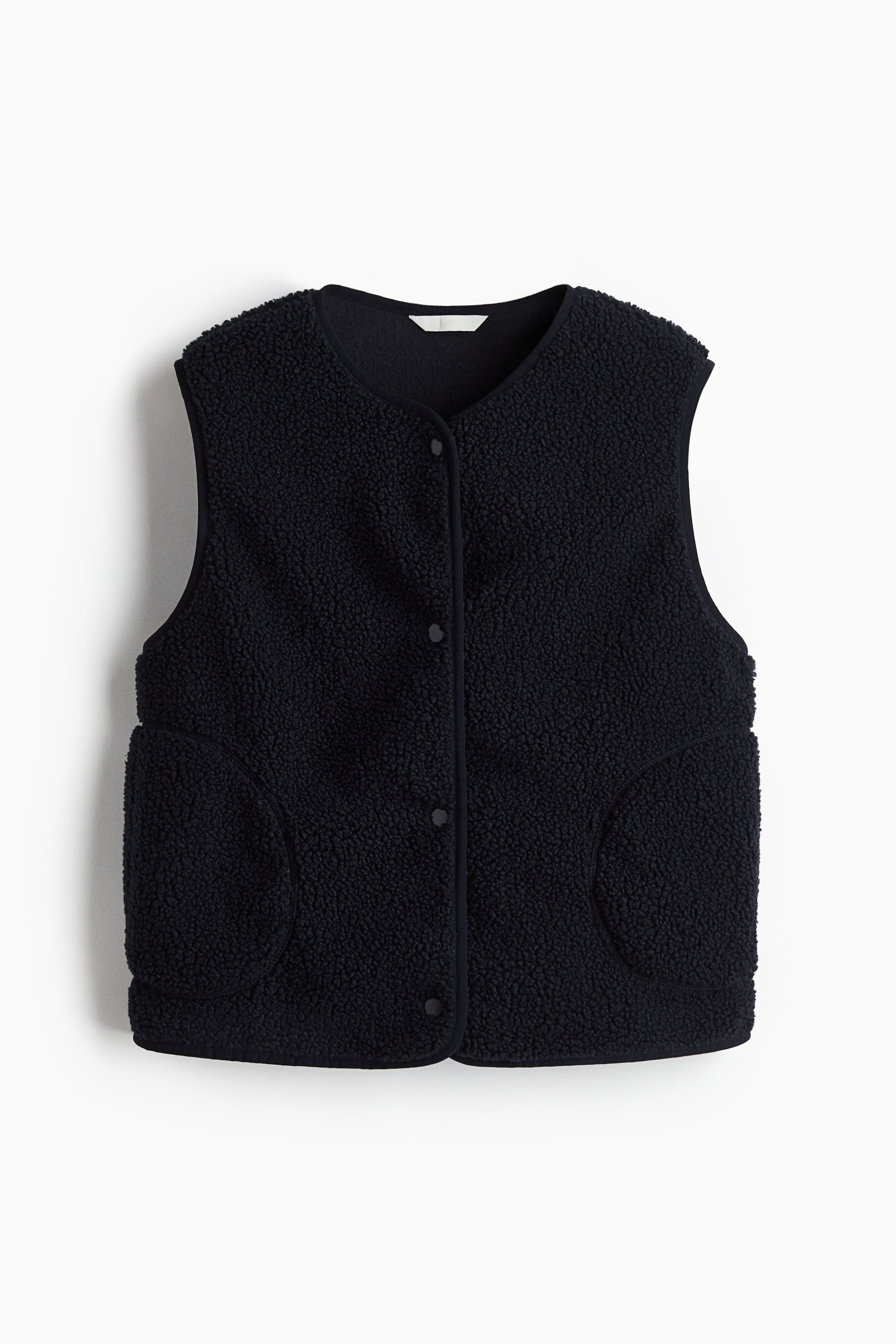 Teddy Fleece Vest - Navy blue/Light beige/Dark brown