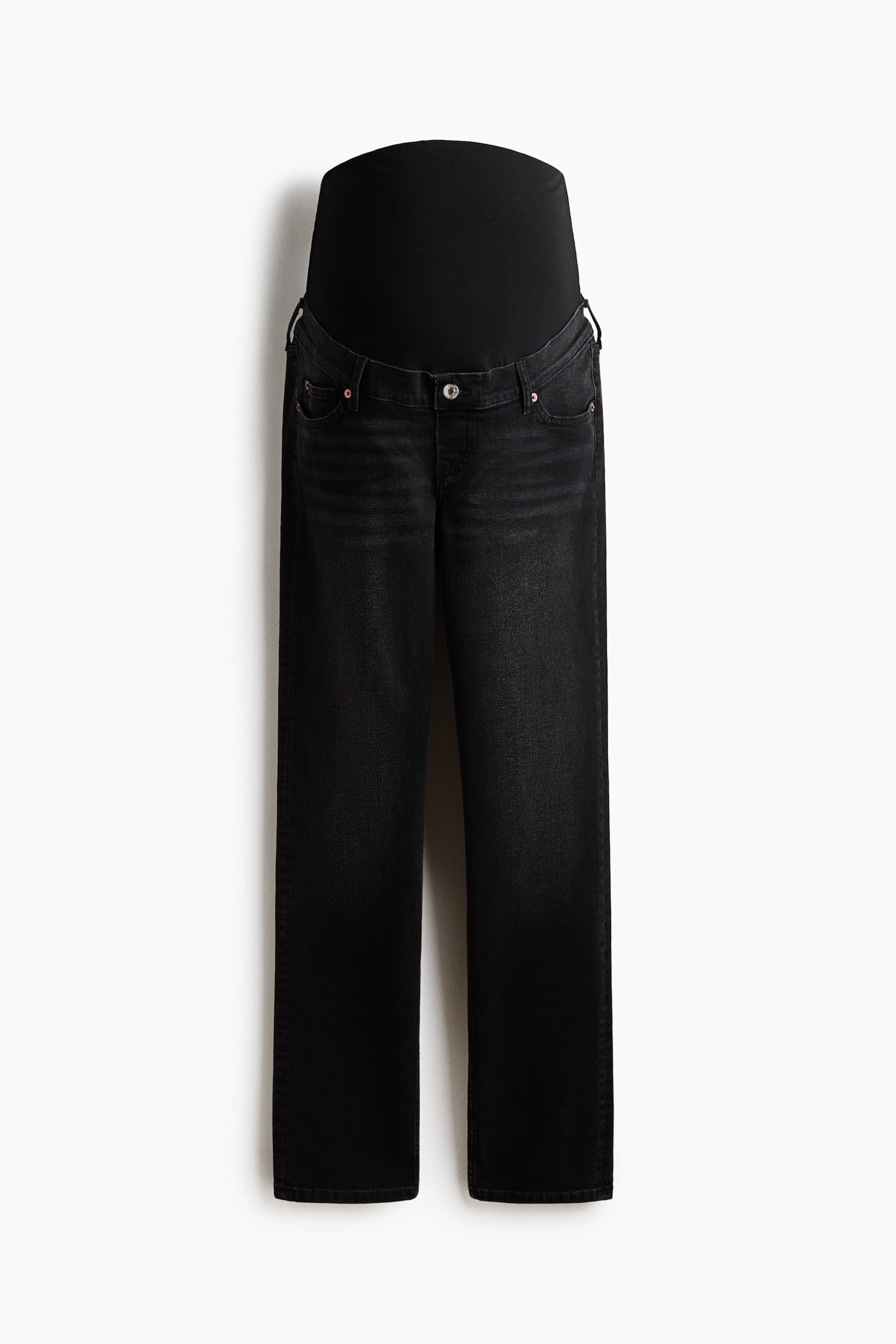 MAMA Slim Straight High Waist Jeans - Denim black/Denimblå/Ljus denimblå