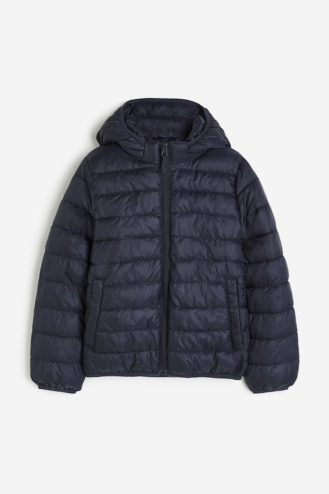 Water-repellent insulated jacket - Navy blue/Black - 1