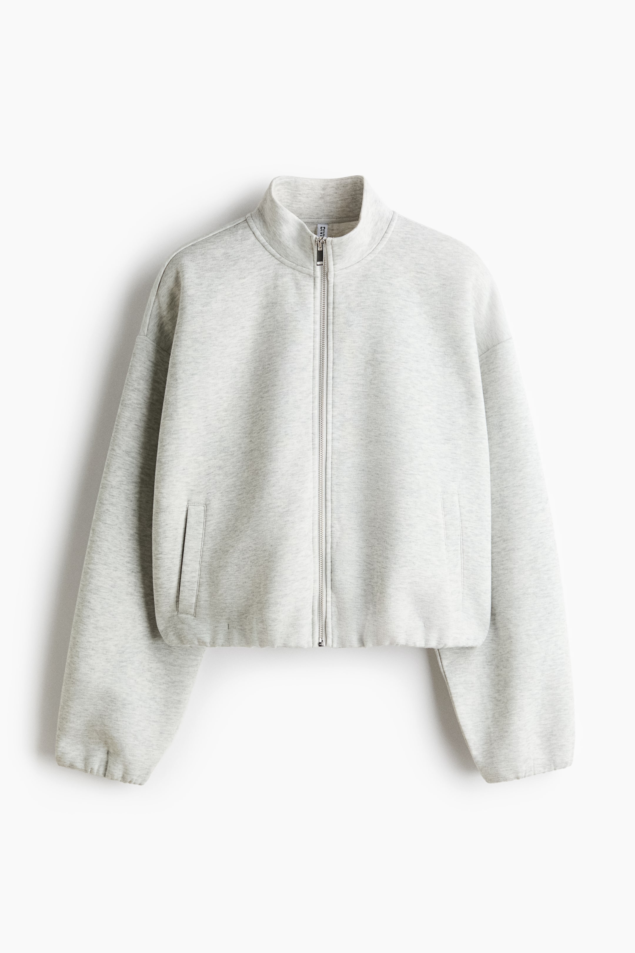 View larger image: Scuba zip-through sweatshirt - Light grey marl - Ladies | H&M 1
