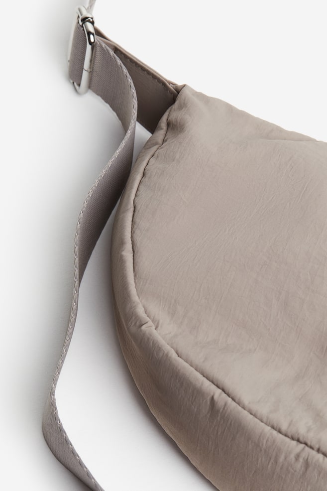 Nylon shoulder bag - Light greige/Black/Light beige/Dark khaki green/dc - 3