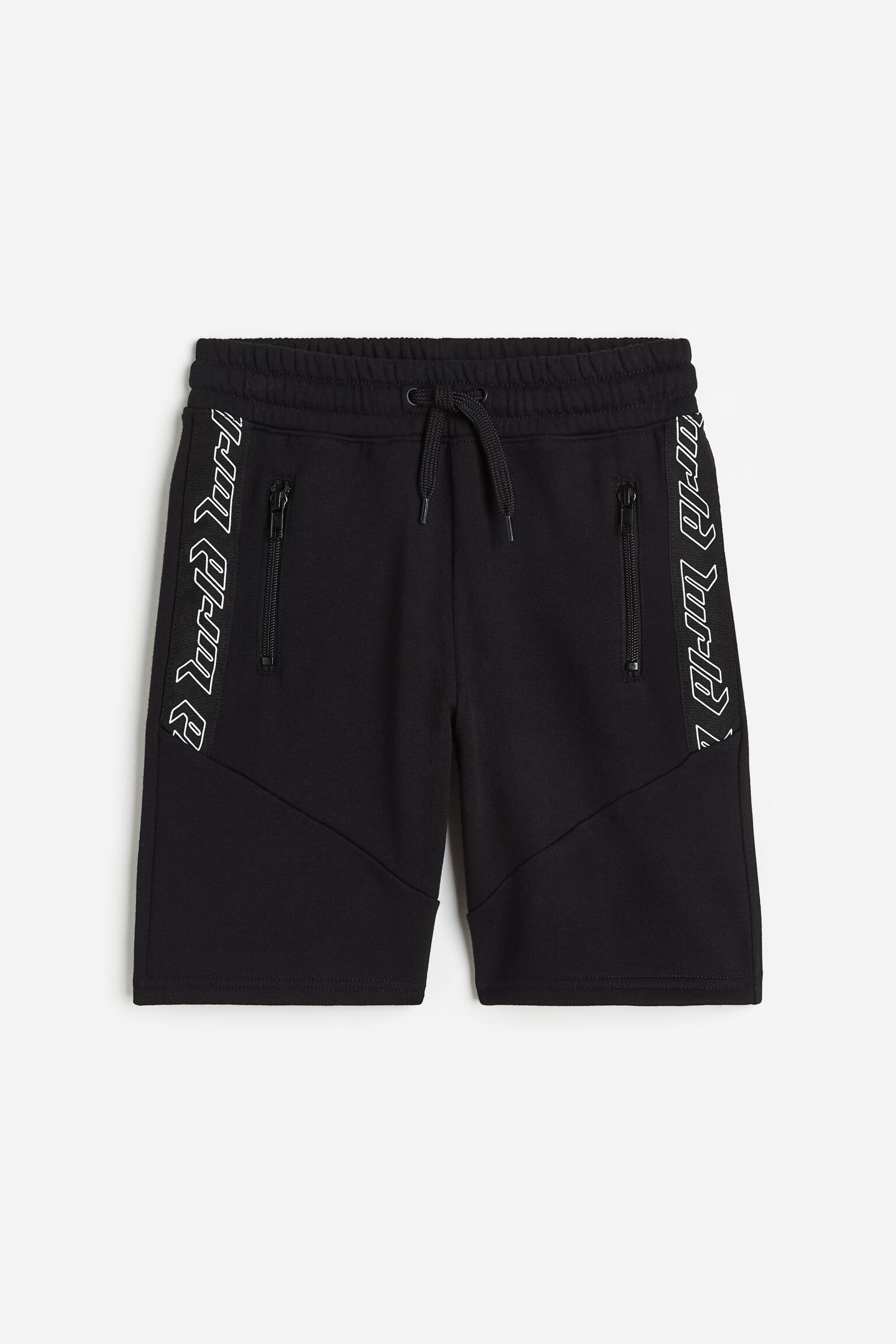 Printed sweatshorts - Black/Grey marl - 1