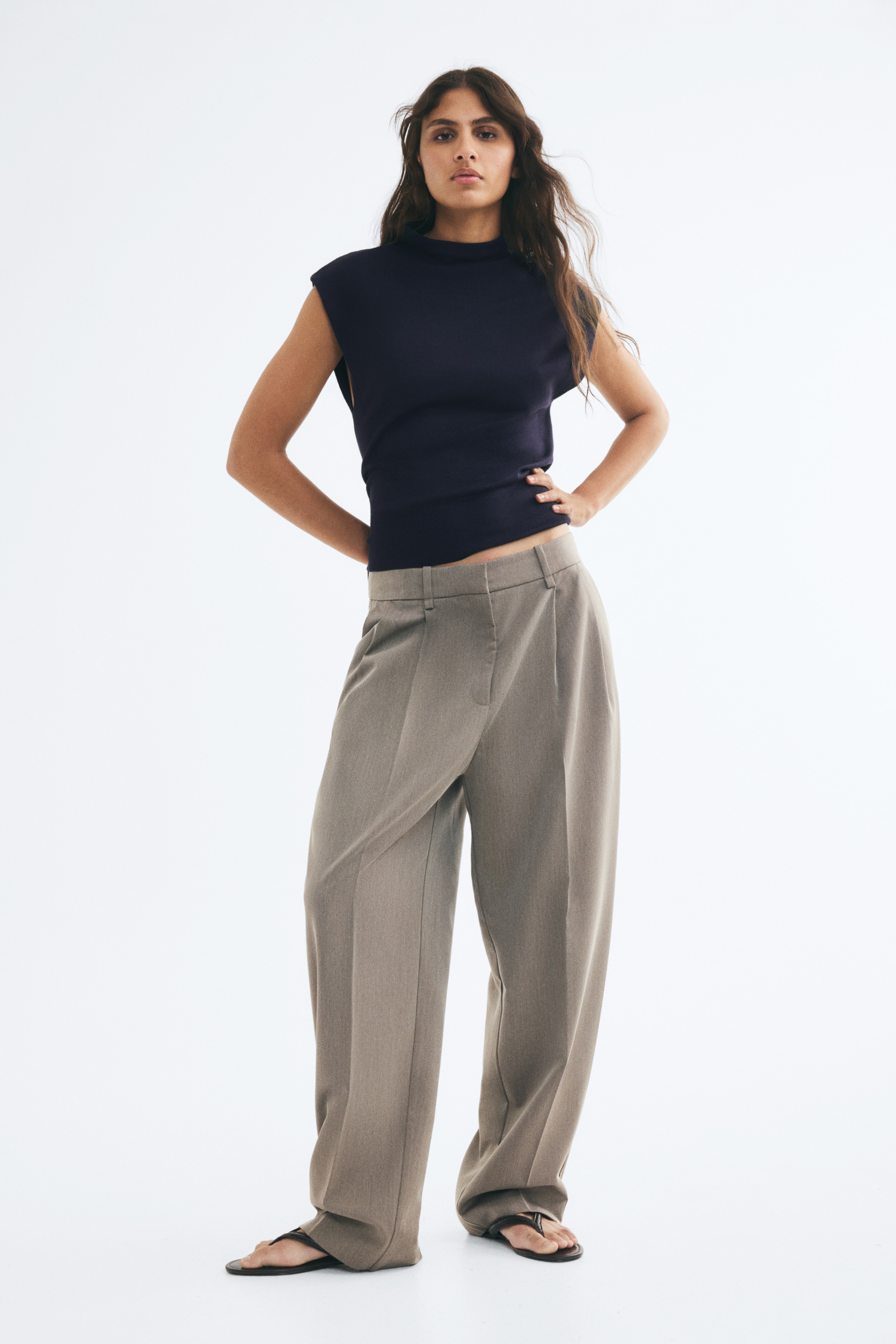 Mock Turtleneck Sweater Vest - thumbnail 2