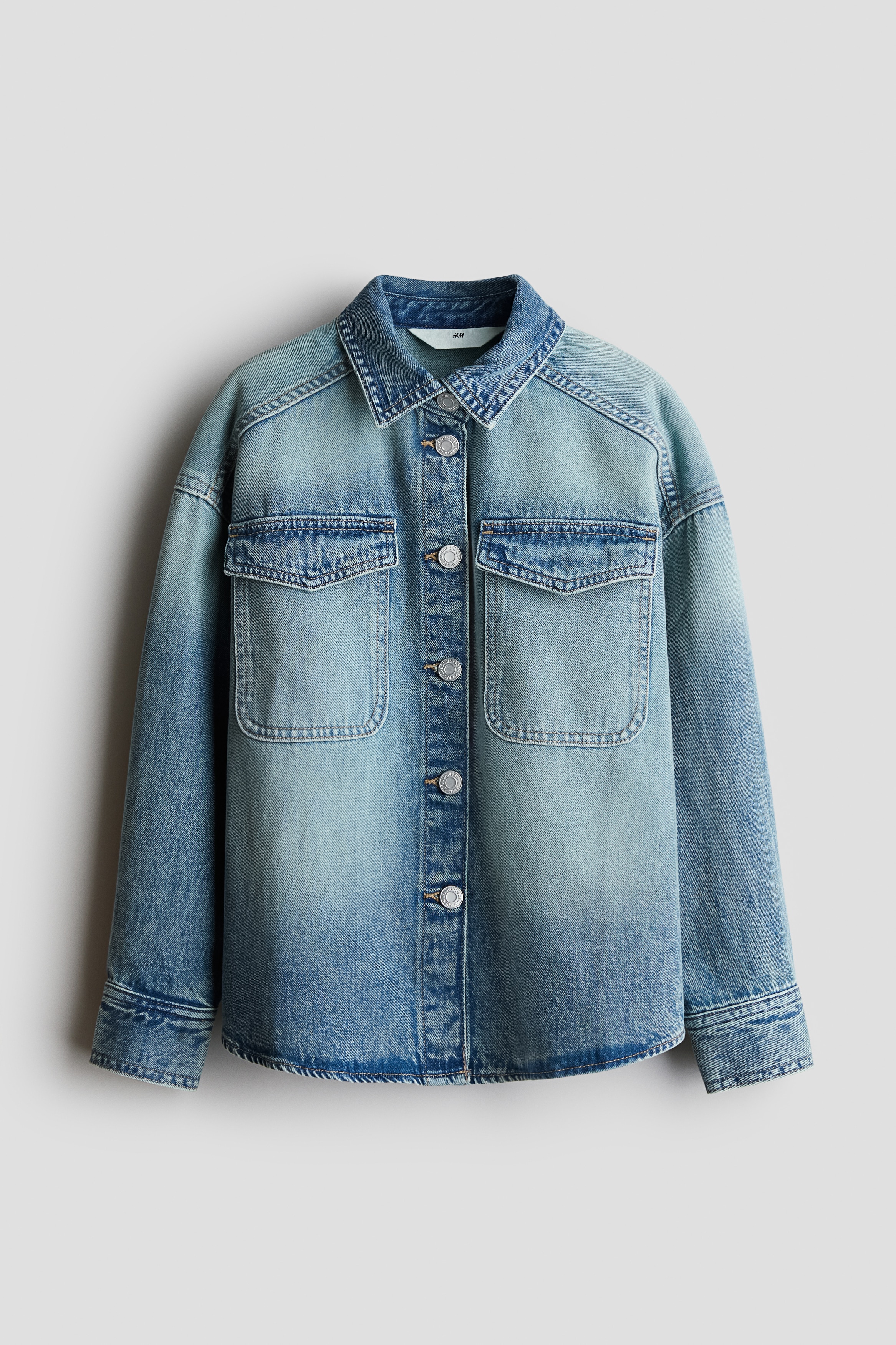 Cotton denim overshirtModel
