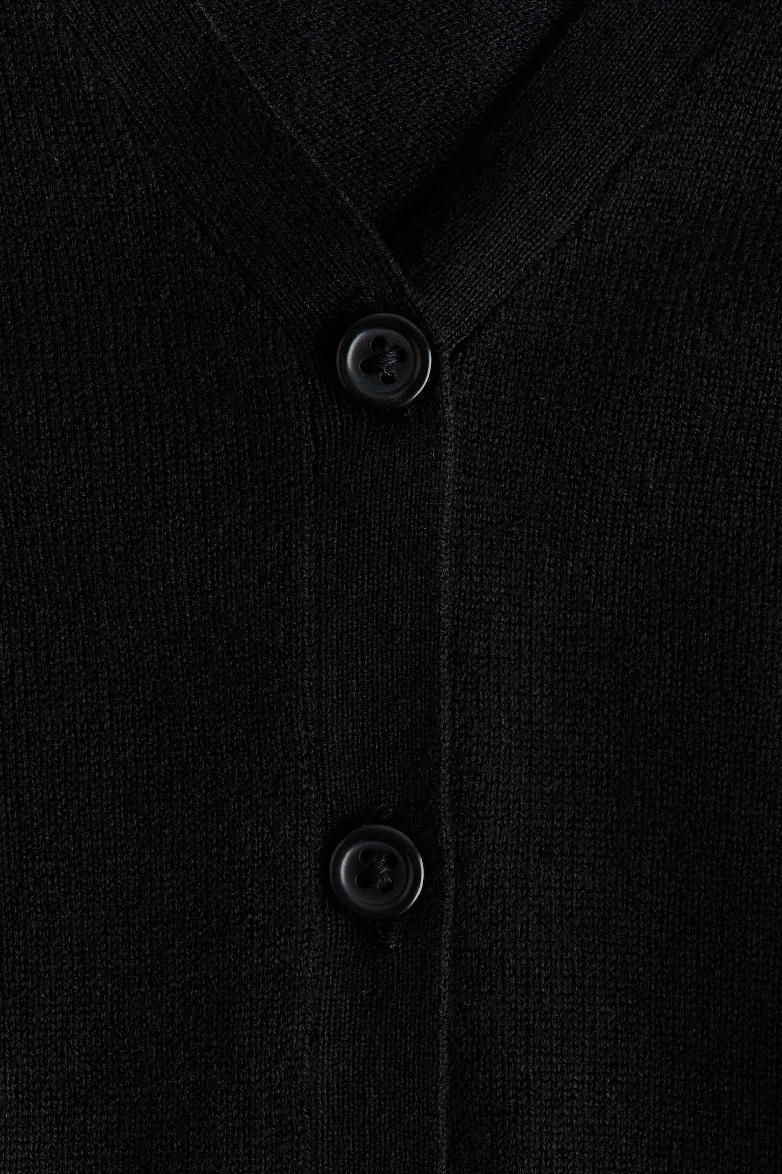 파인니트 V넥 가디건 - 블랙/브라운 - 6