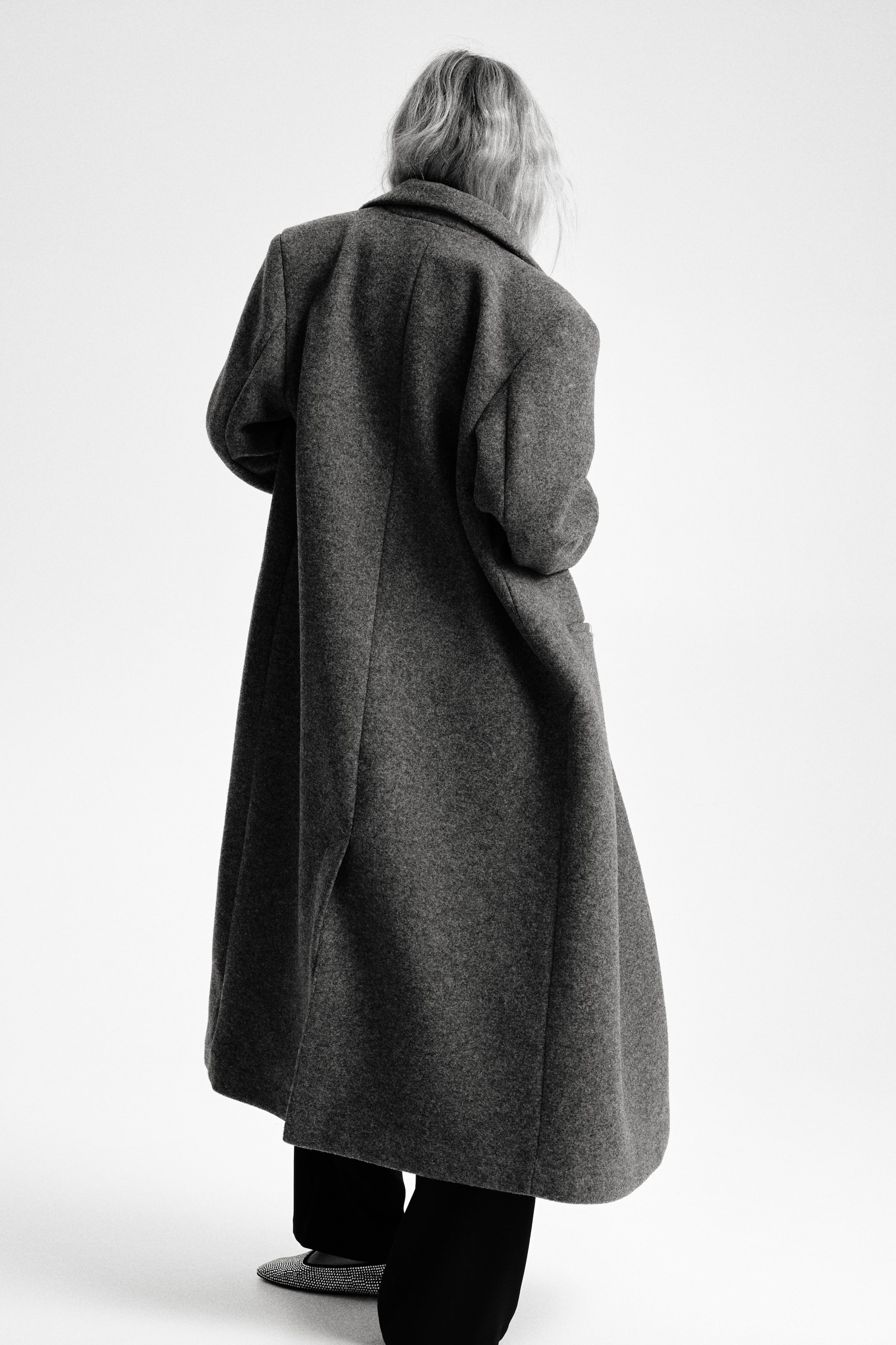View larger image: Single-breasted coat - Grey marl - Ladies | H&M IE 4
