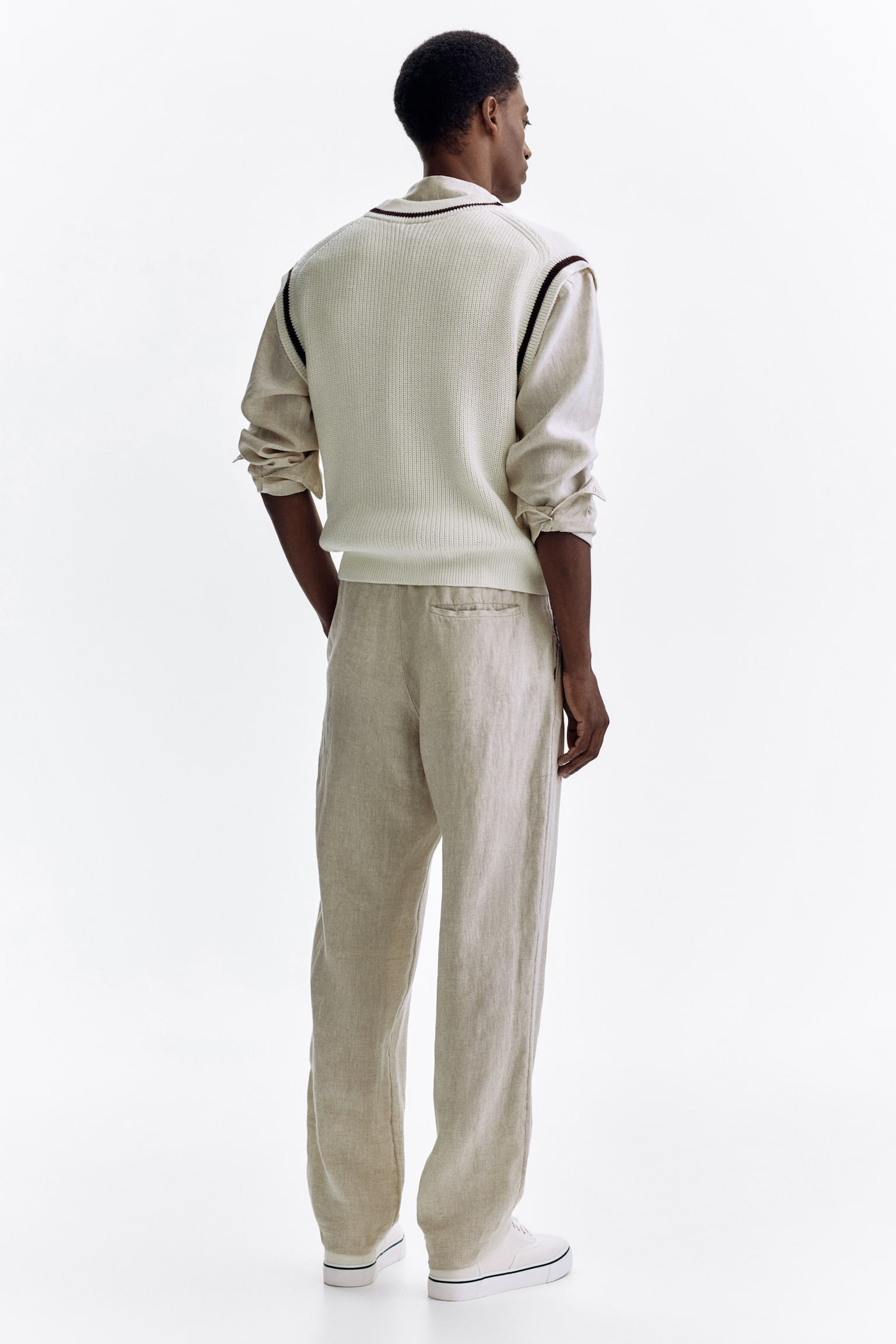 Regular Fit Linen trousers - 4