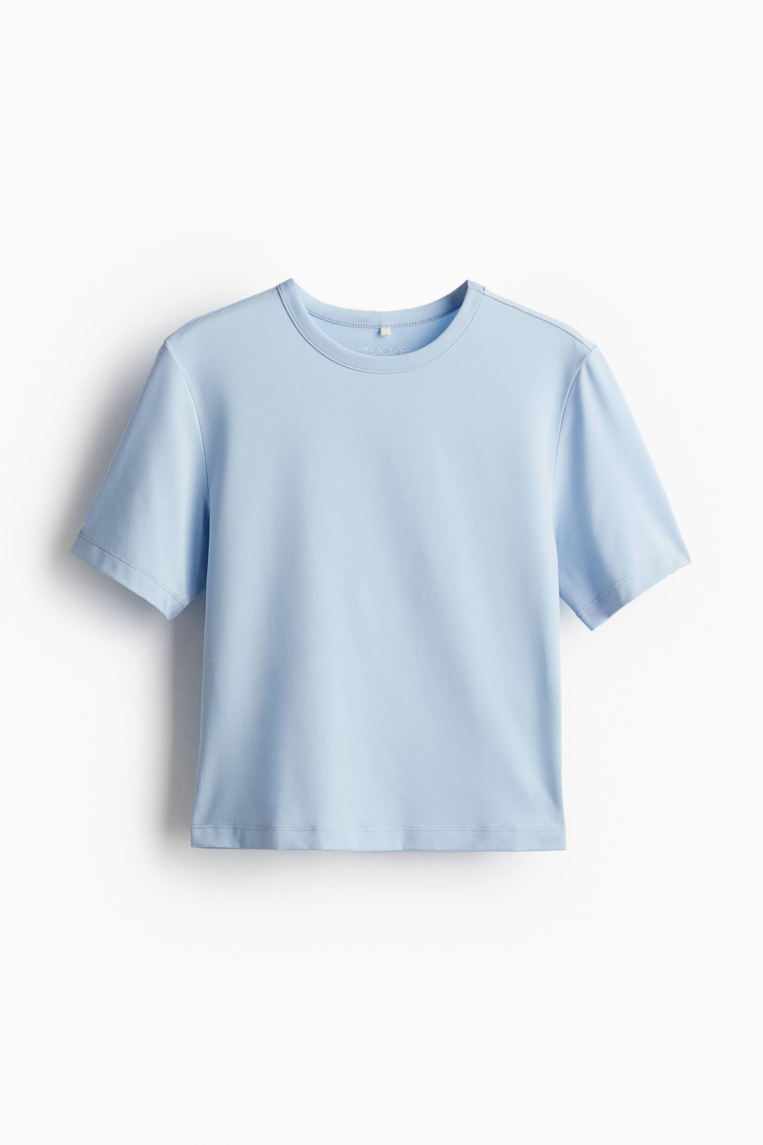 DryMove™ Cropped Activewear Tee - Light blue/Black/Red/Khaki/Light pink/Brown/Light beige/White/Dark khaki green/Lavender blue/Pink/Pigeon blue - 2