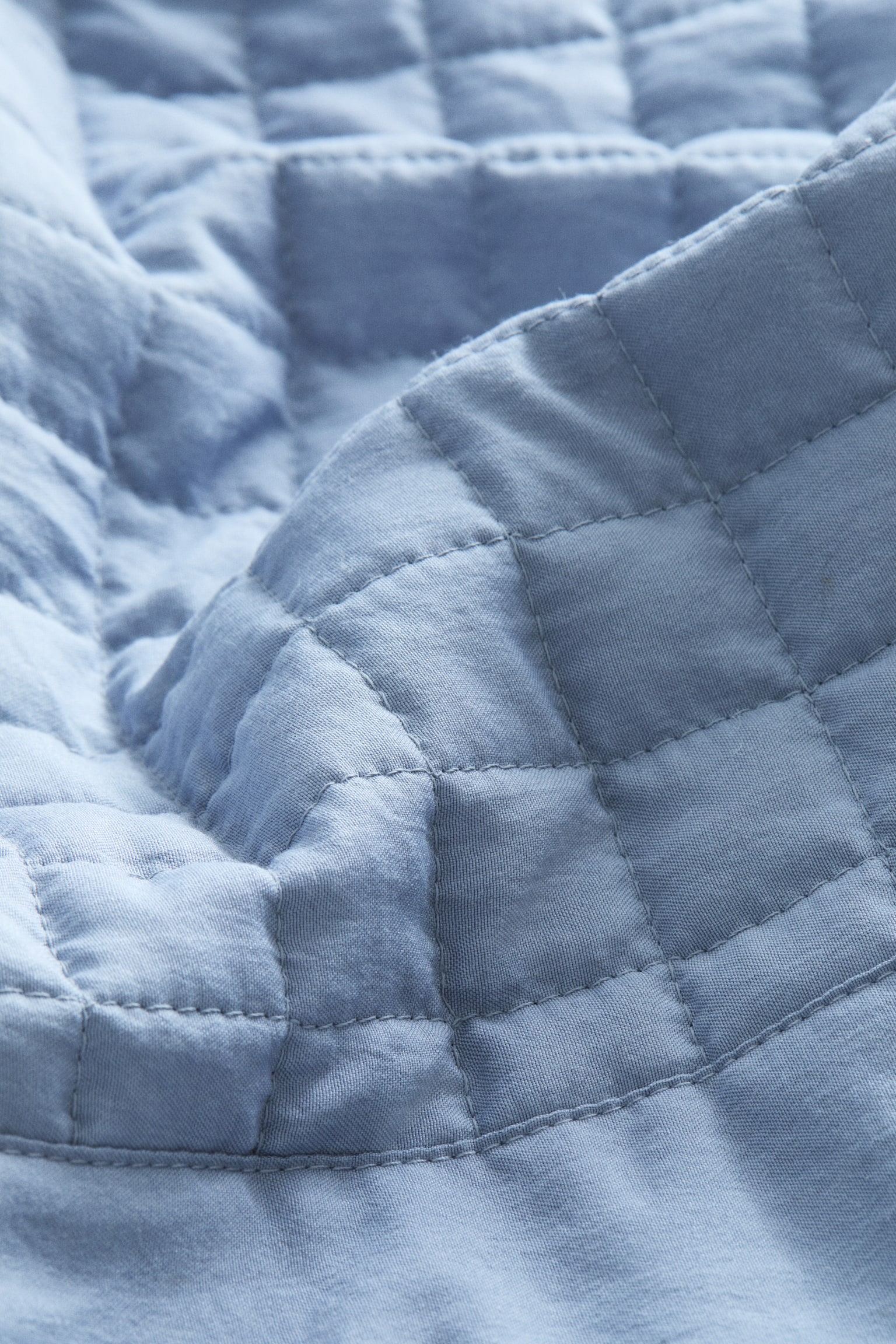 Quilted bedspread - Blue/Light beige/Light greige - 2