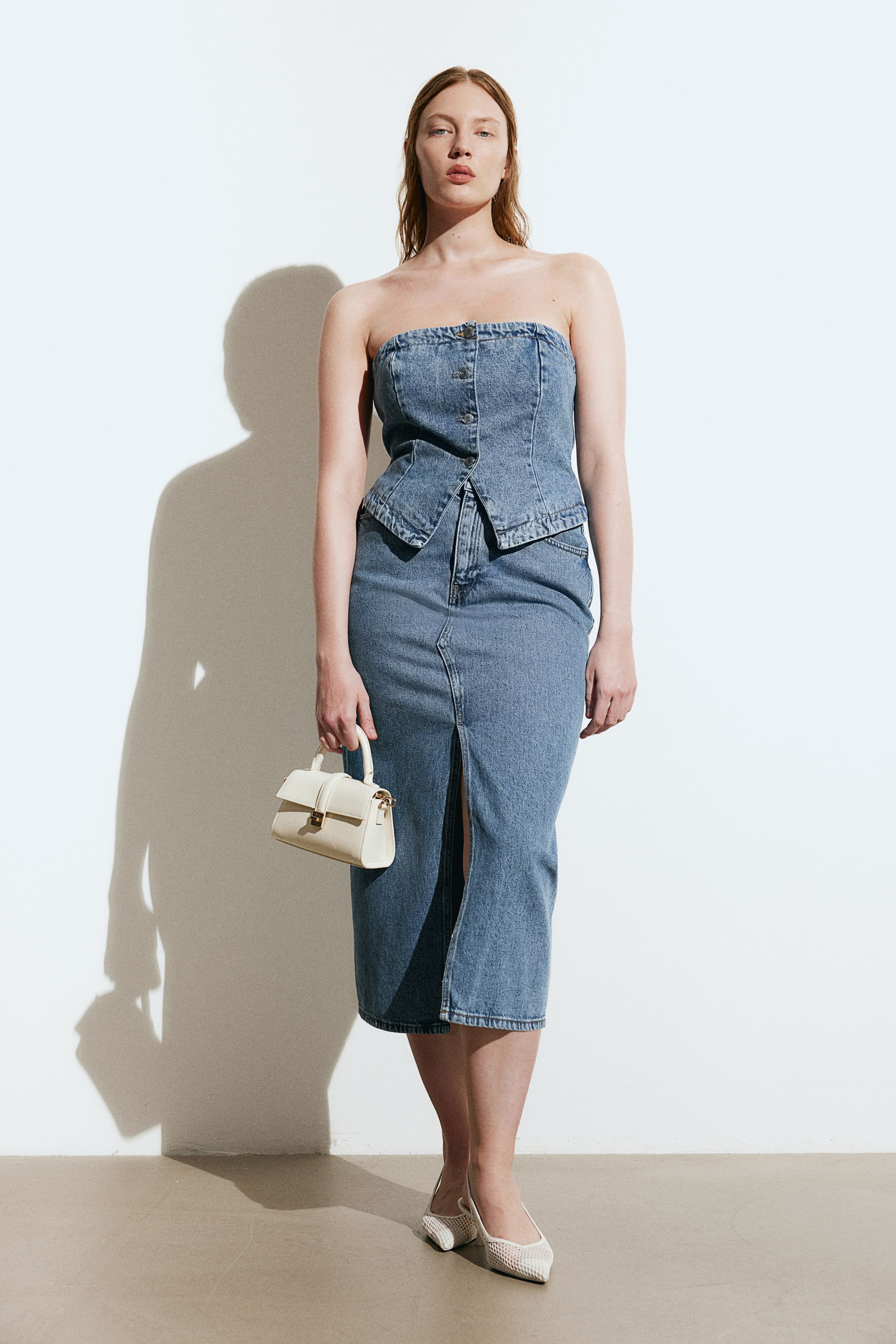 Denim Midi Skirt