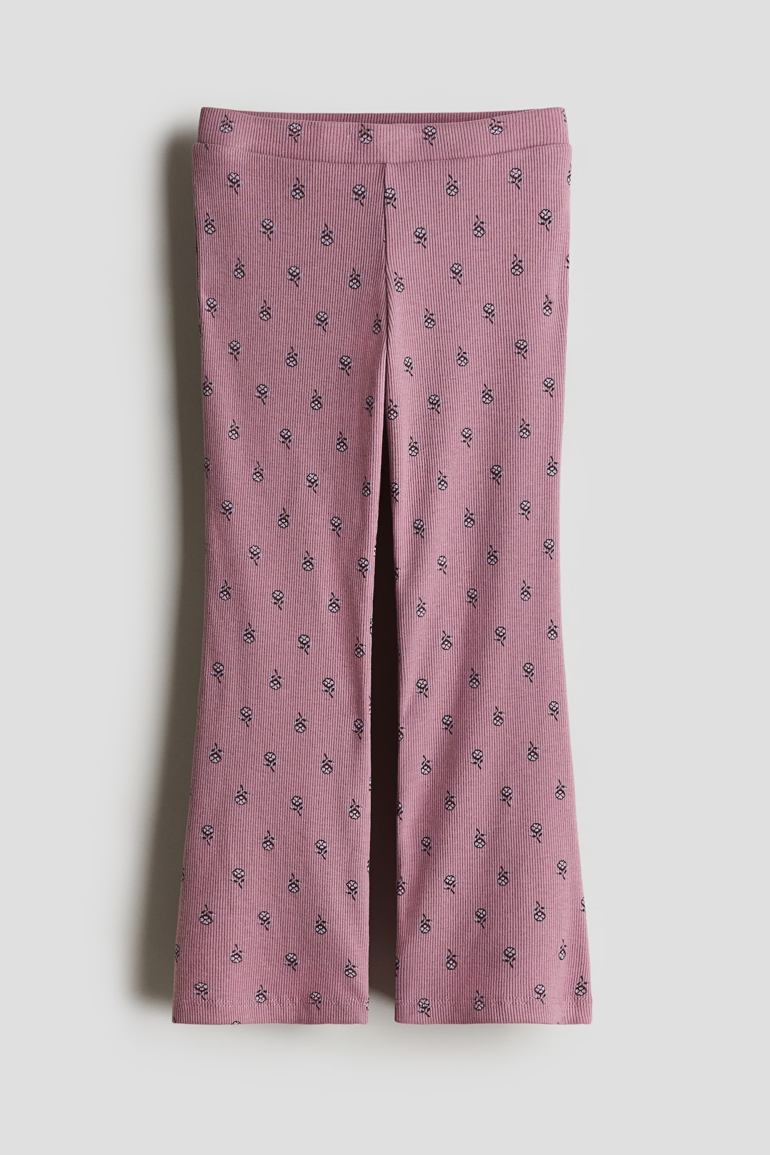 Flared leggings - Dark pink/Floral/Cream/Floral/Natural white/Floral/Light beige/Black/Light dusty pink/Strawberries - 1