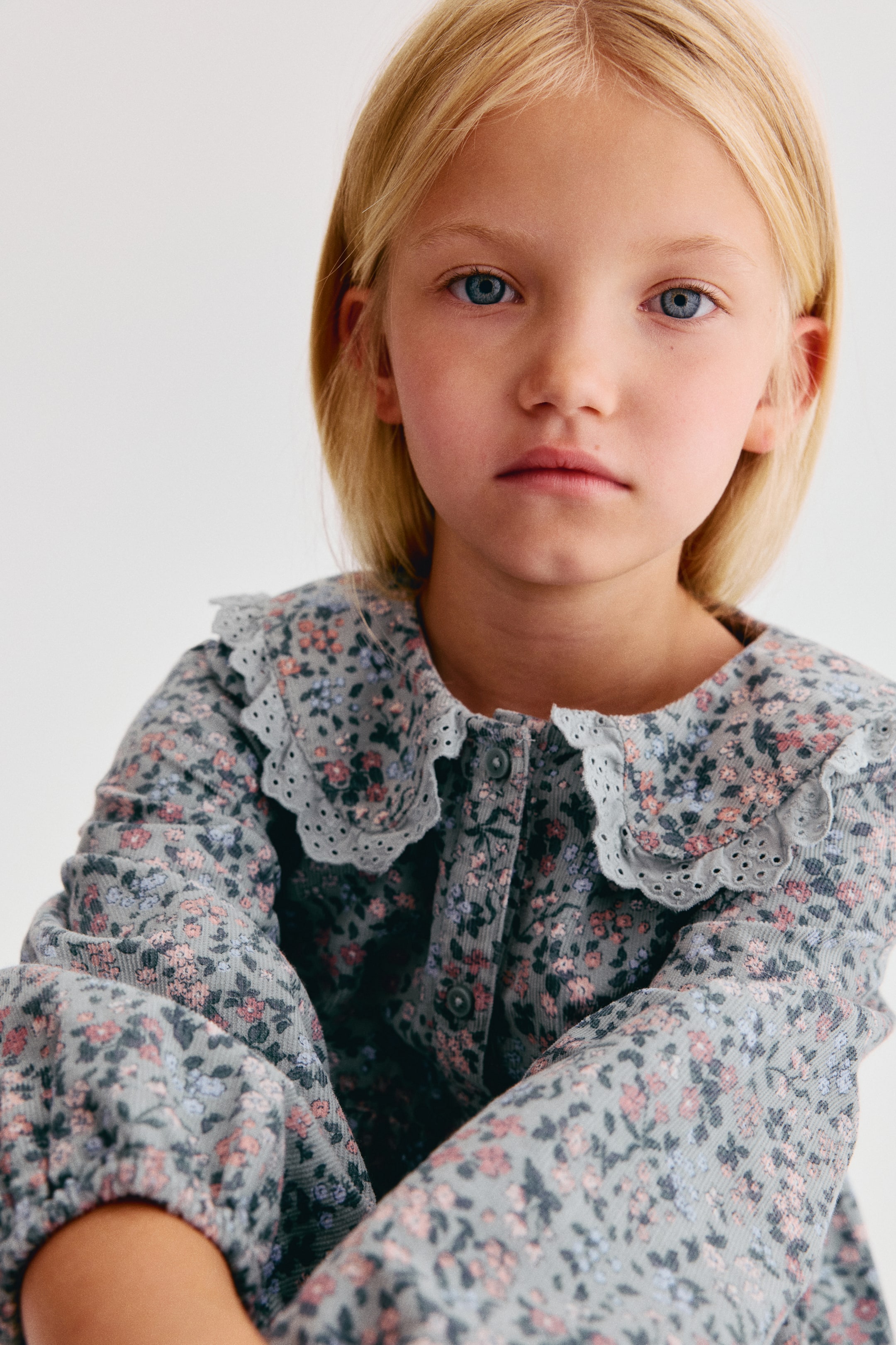 Corduroy Dress with Peter Pan Collar