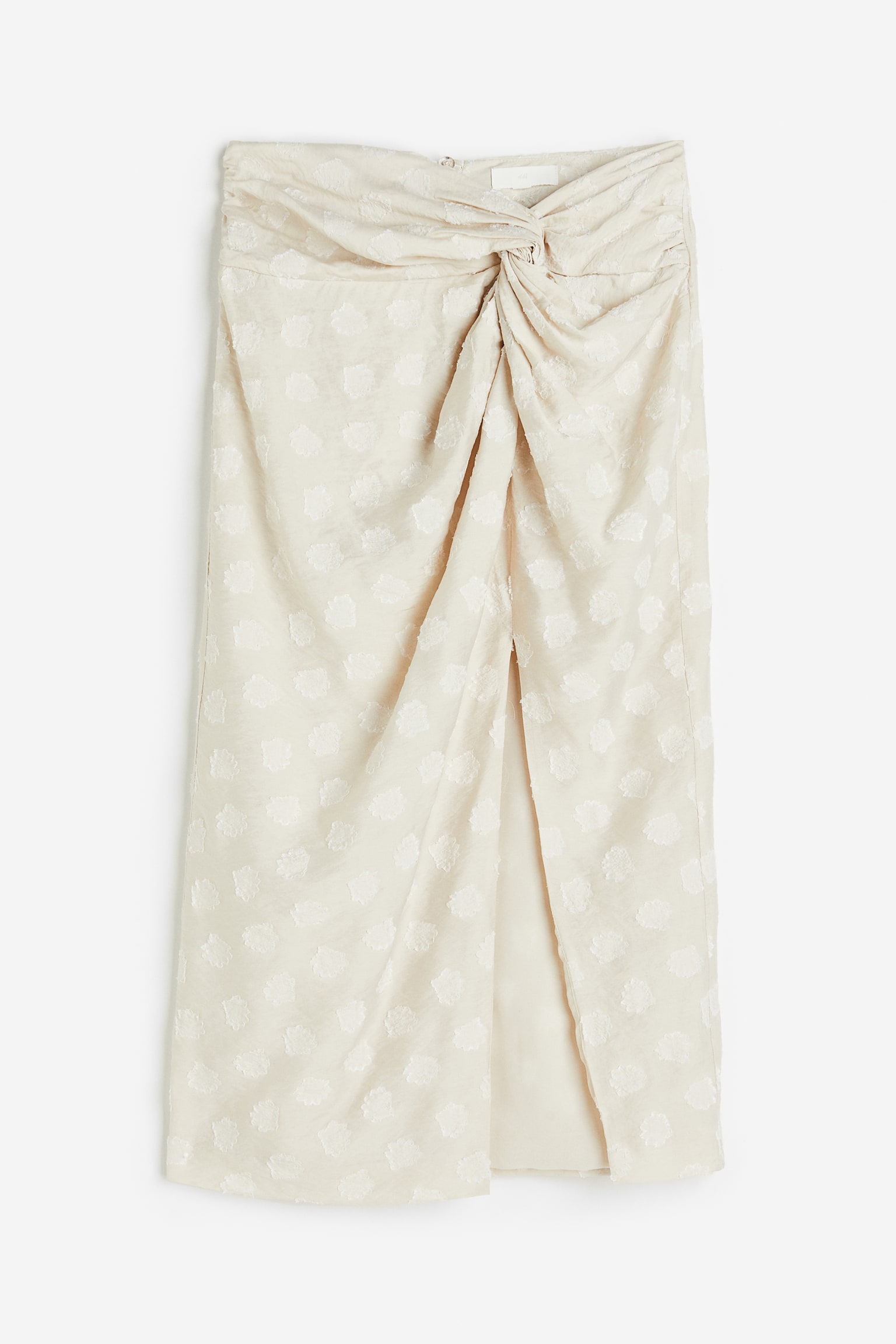 Knot Detail Skirt - Cream/Light beige/Seashells/Black - 1