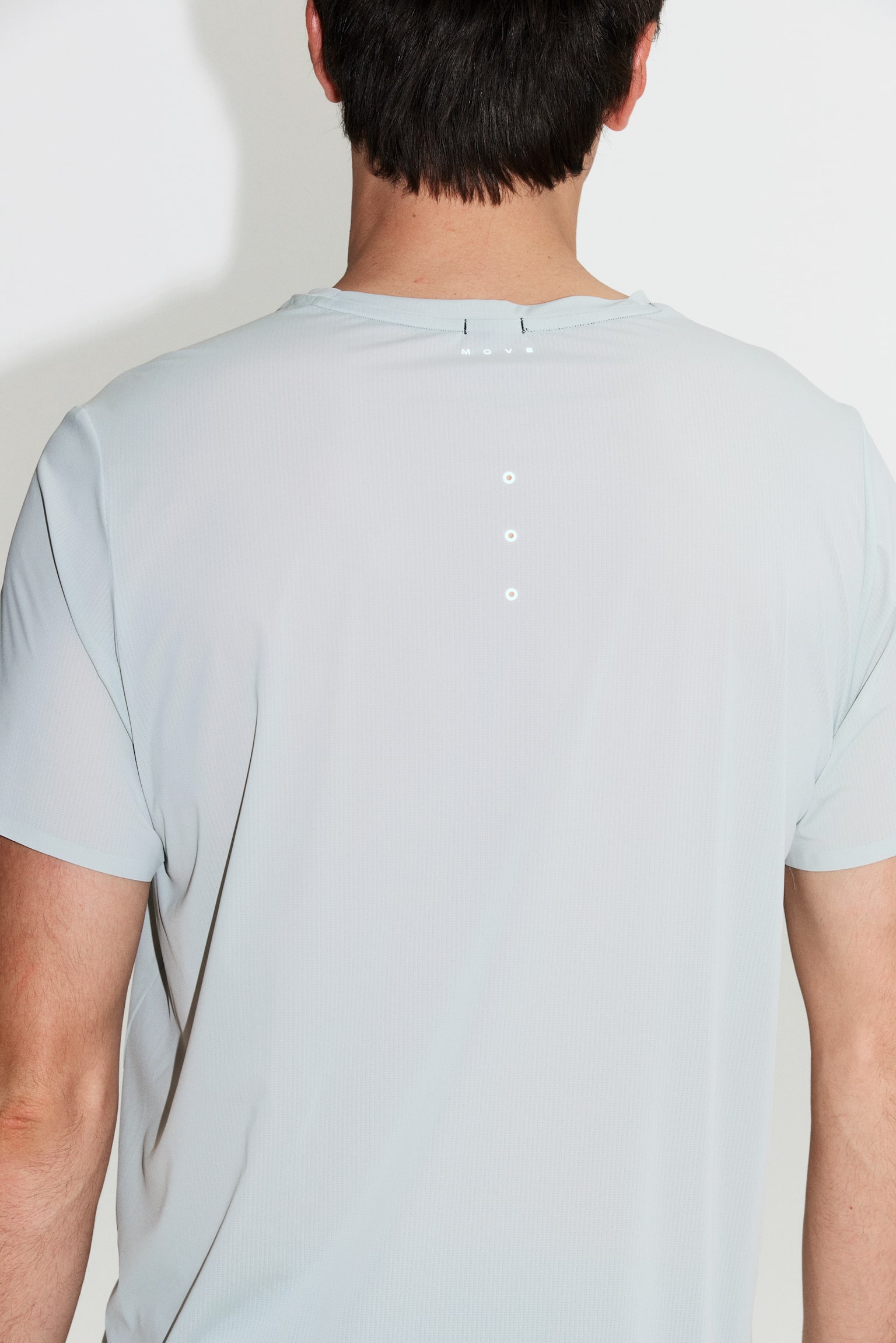 Тонка повітропроникна футболка для бігу - Приглушений світло-зелений/Темно-сірий/Білий/Темно-сірий - 6