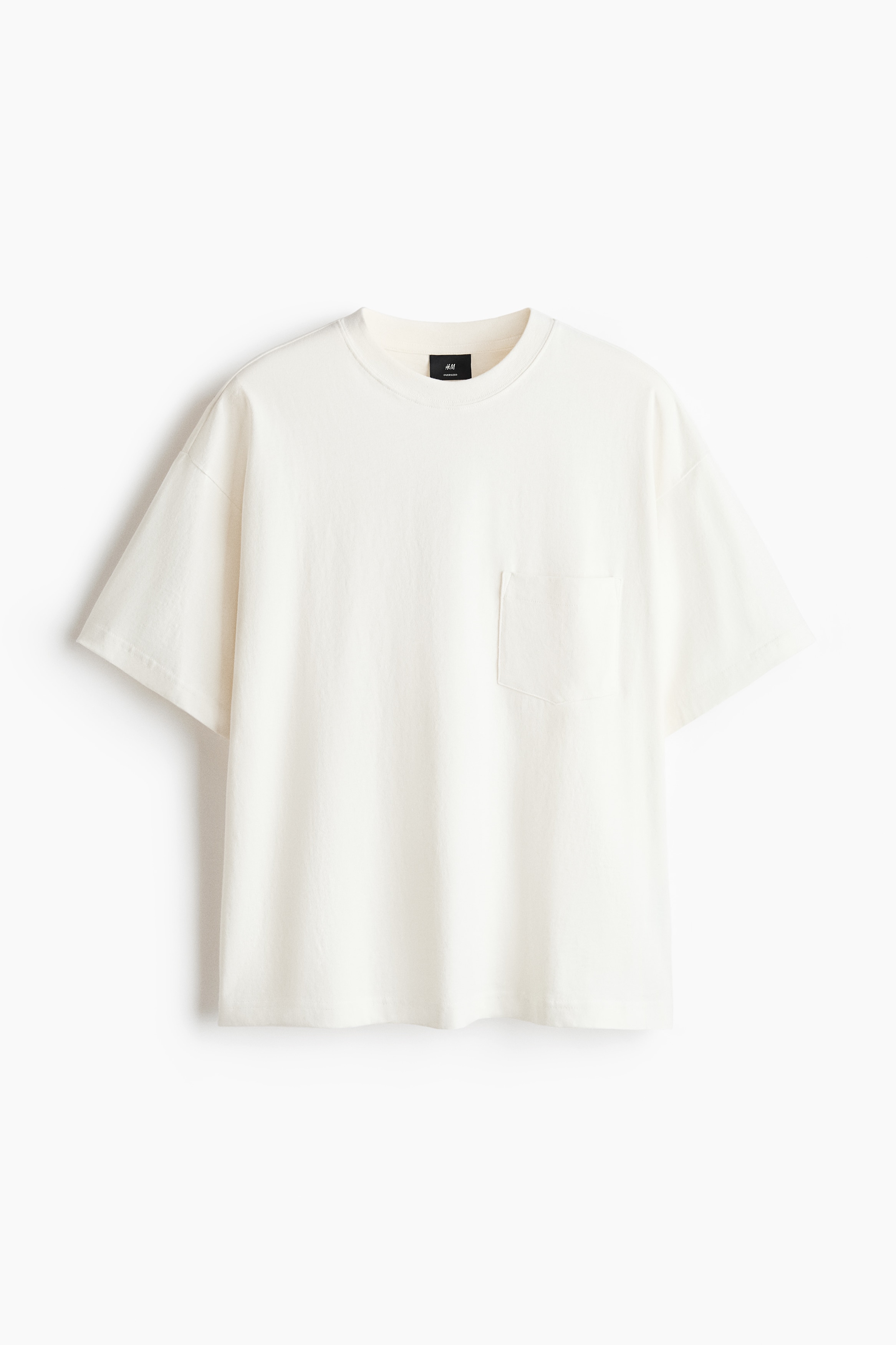 T-shirt in cotone Oversized Fit - Avorio/Grigio scuro/Nero/Verde polvere chiaro