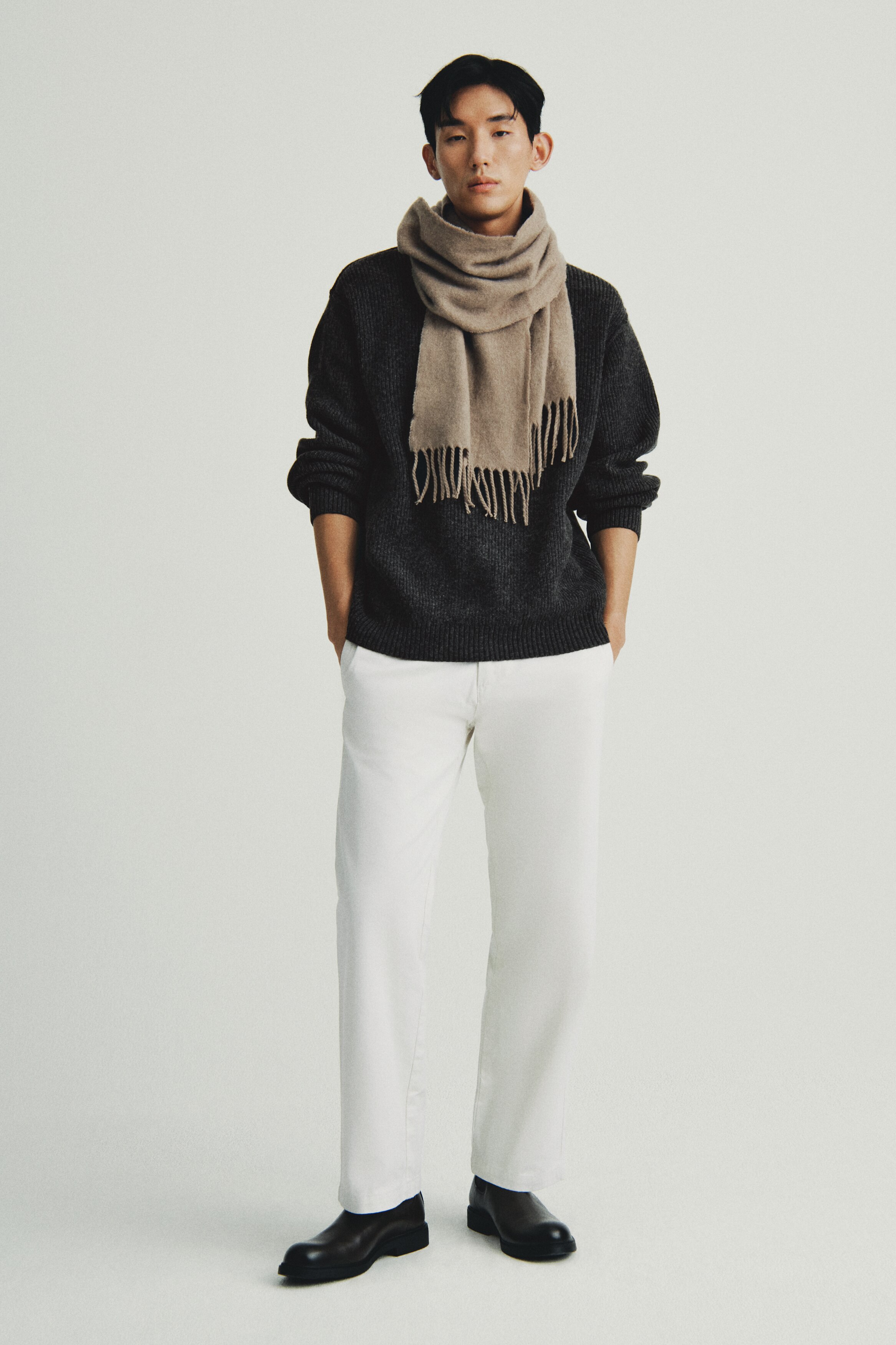 ルーズフィット リブニットセーター - ブラック - Men | H&M JP