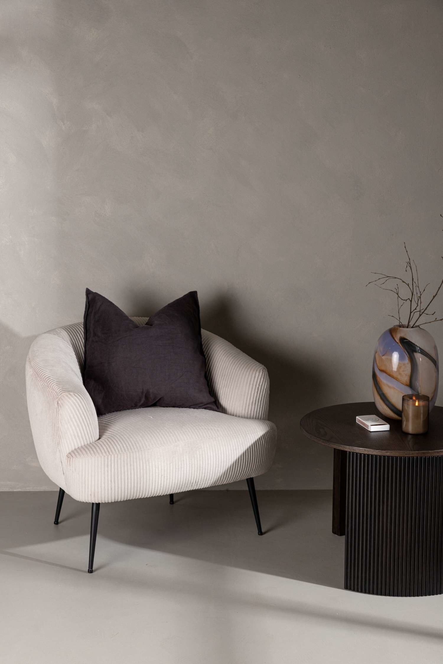 Derry Fauteuil - Velours Côtelé, Beige