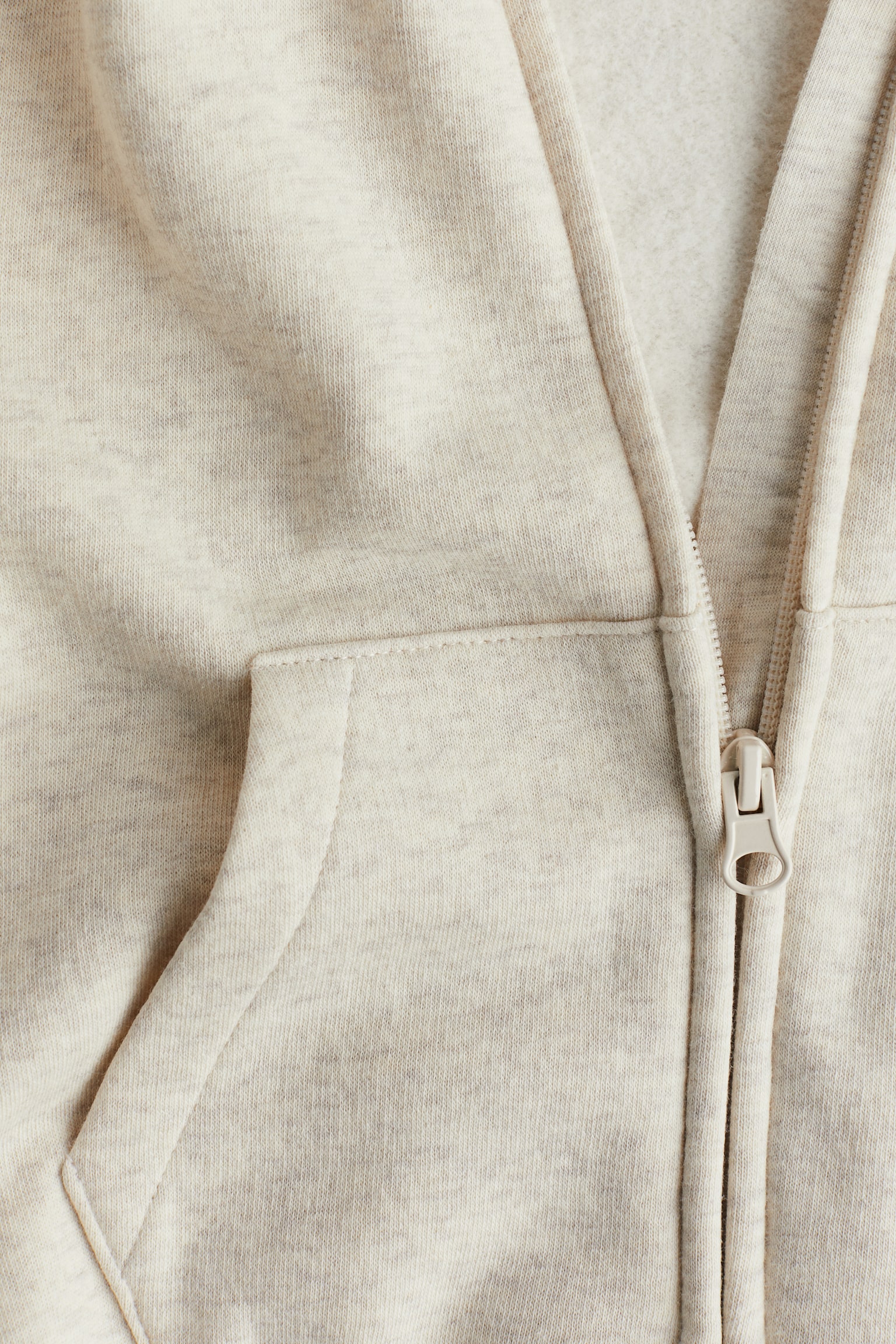 Zip-through hoodie - Light beige marl/Blue/Hearts/Dusty pink/Hearts/Light green/Hearts/Cream/Hearts/Light grey marl/Light pink - 6