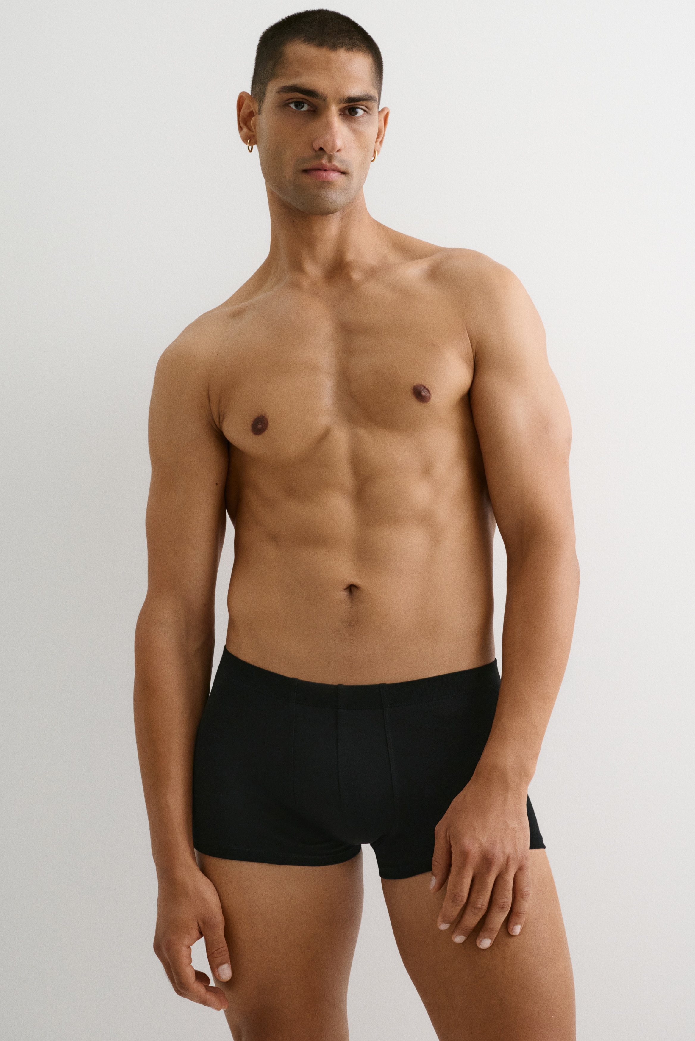 Men - Black 10-pack short cotton trunks - Size: S  - H&M