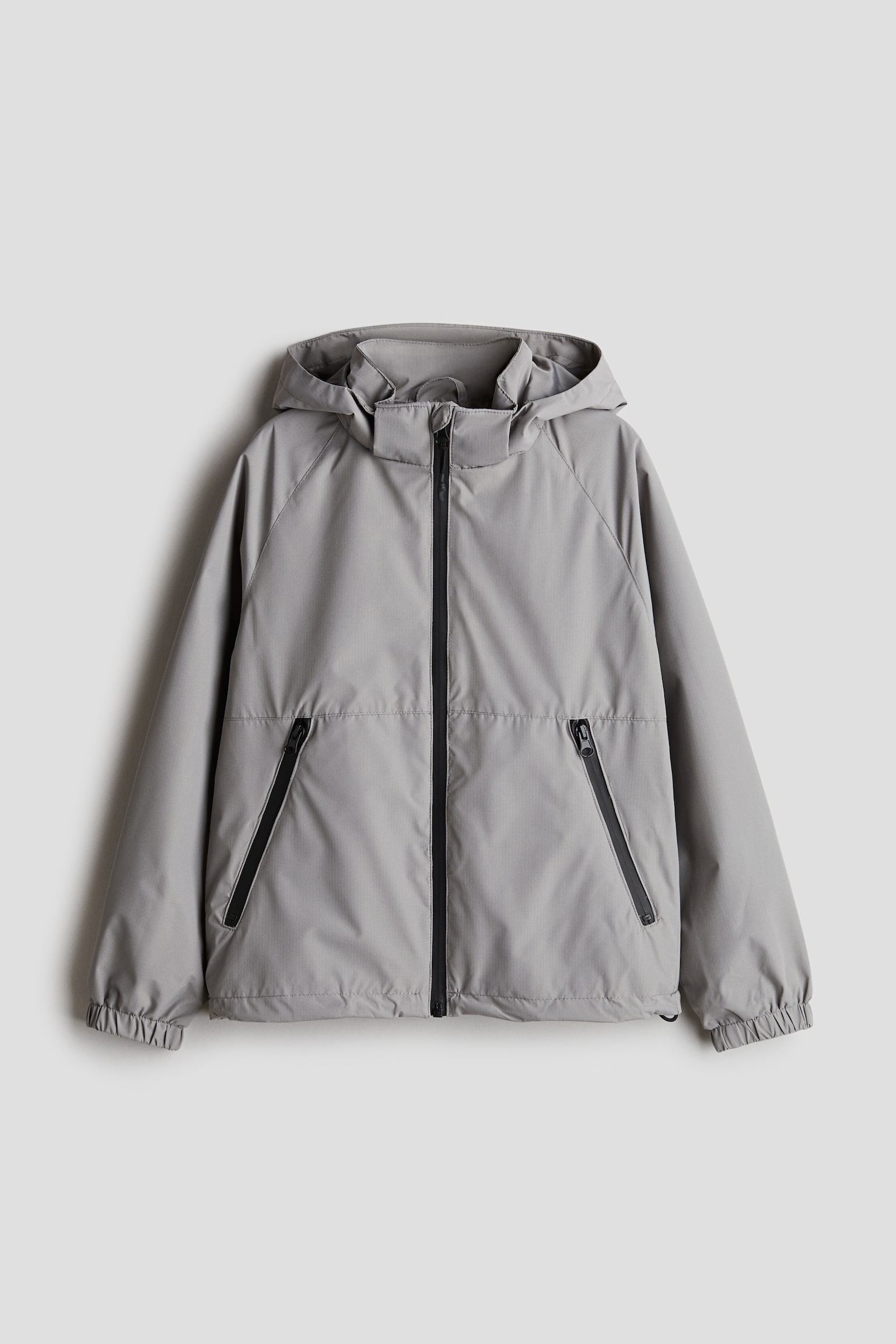 Water-repellent windbreaker - Grey/Black - 1