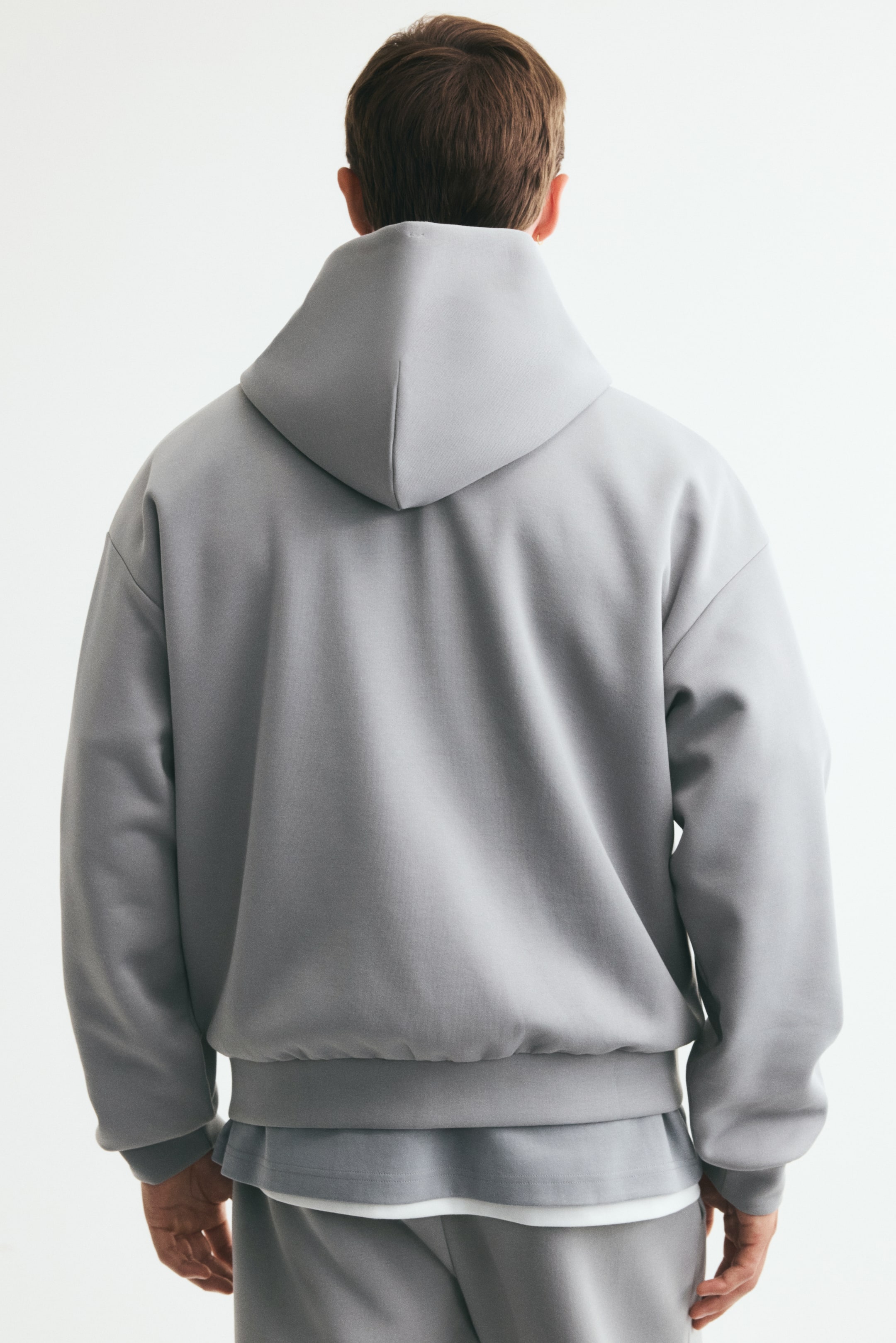 Oversized Interlock Hooded Jacket