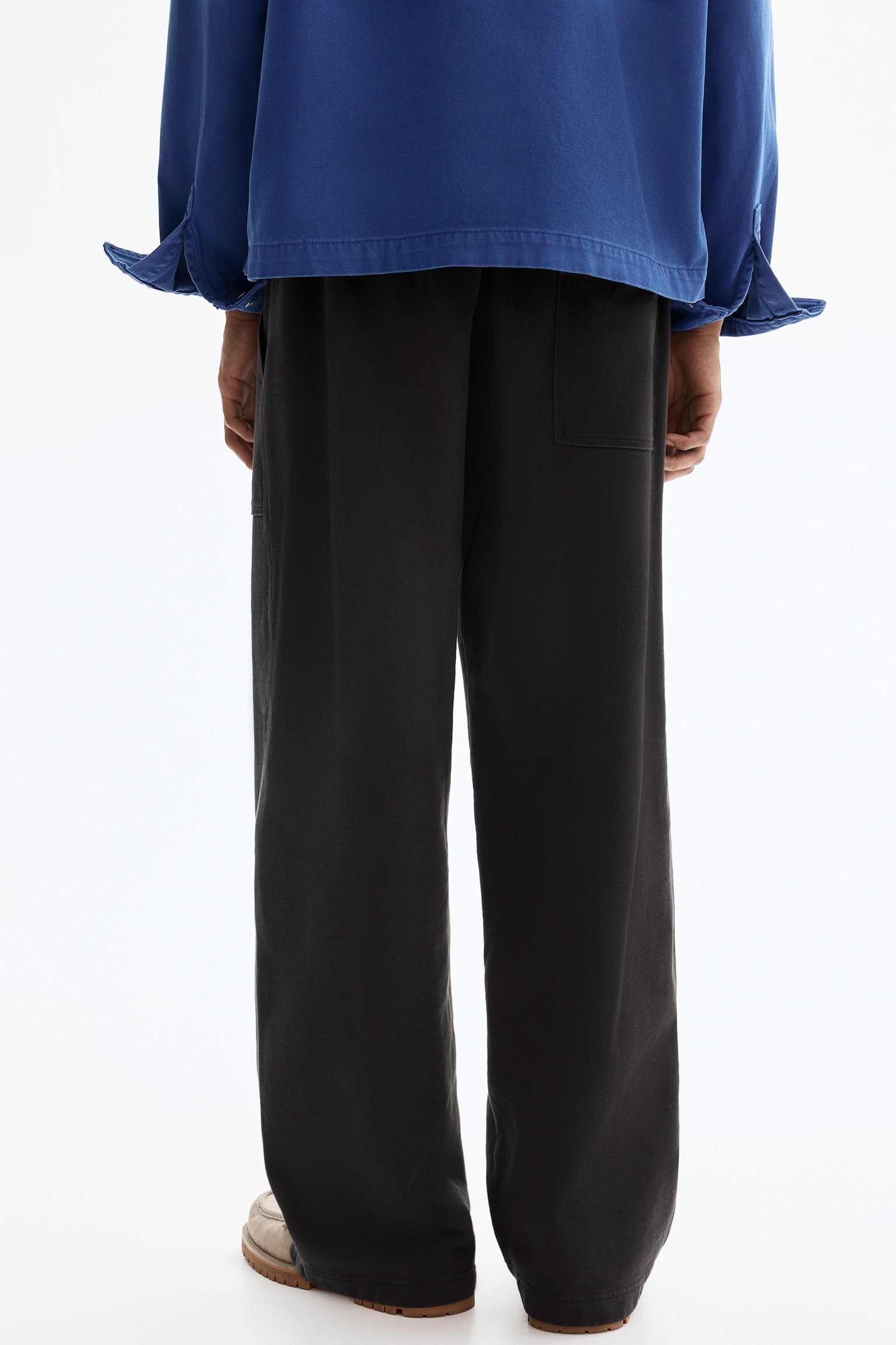 Relaxed Fit Cotton joggers - Dark grey/Dark beige - 5