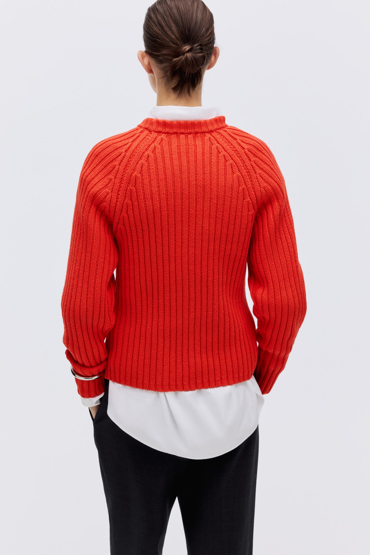 Rib-knit jumper - Bright red/Light pink/Light blue/Light beige - 7