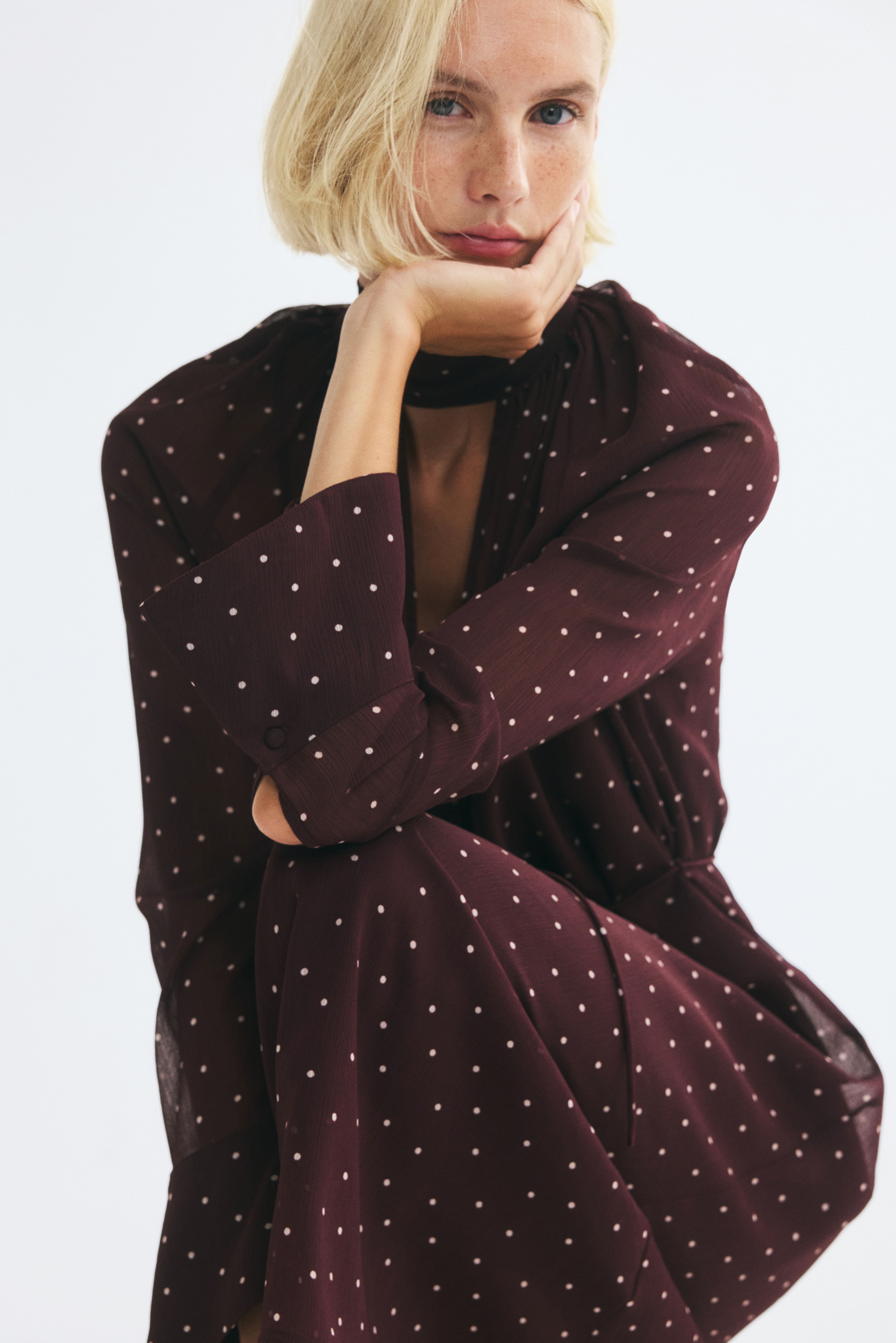 Scarf-Collar Dress
