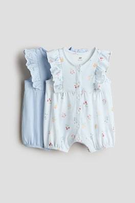 2-pack romper med volanger
