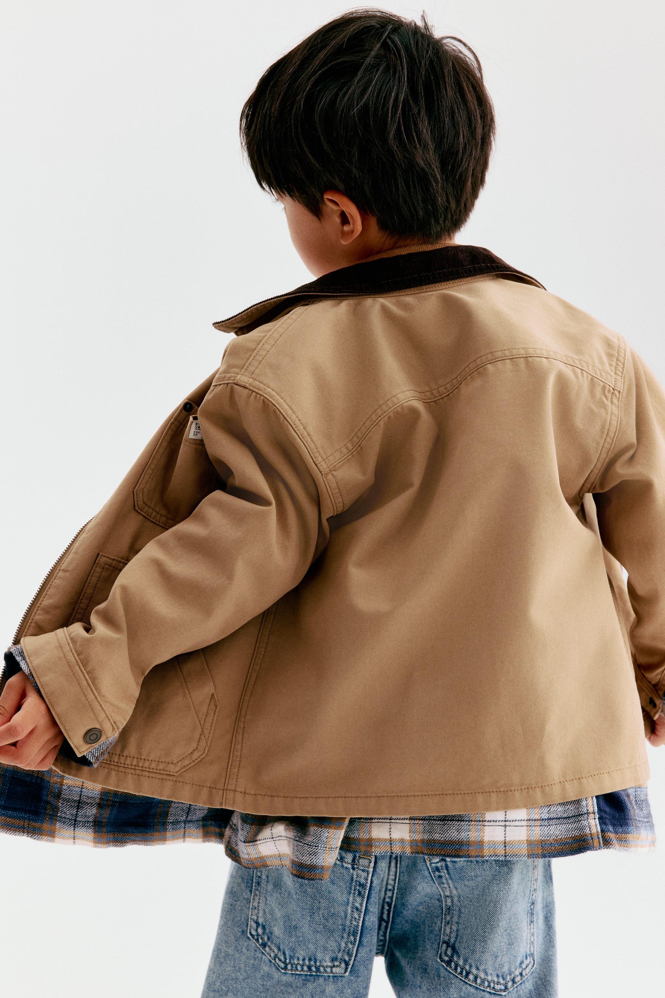 Детские топы H&M Corduroy-Collar Cotton Overshirt — фото 4